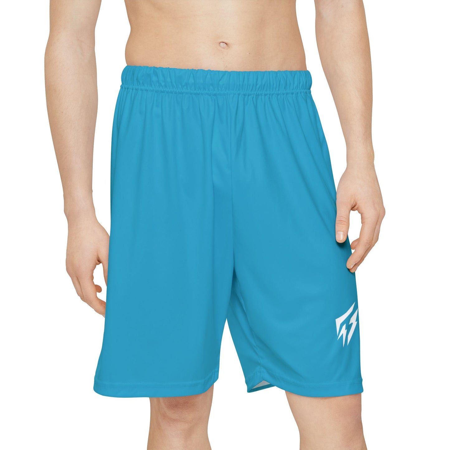 Flashlander ALG Performance Men’s Sports Shorts (AOP) Turquoise