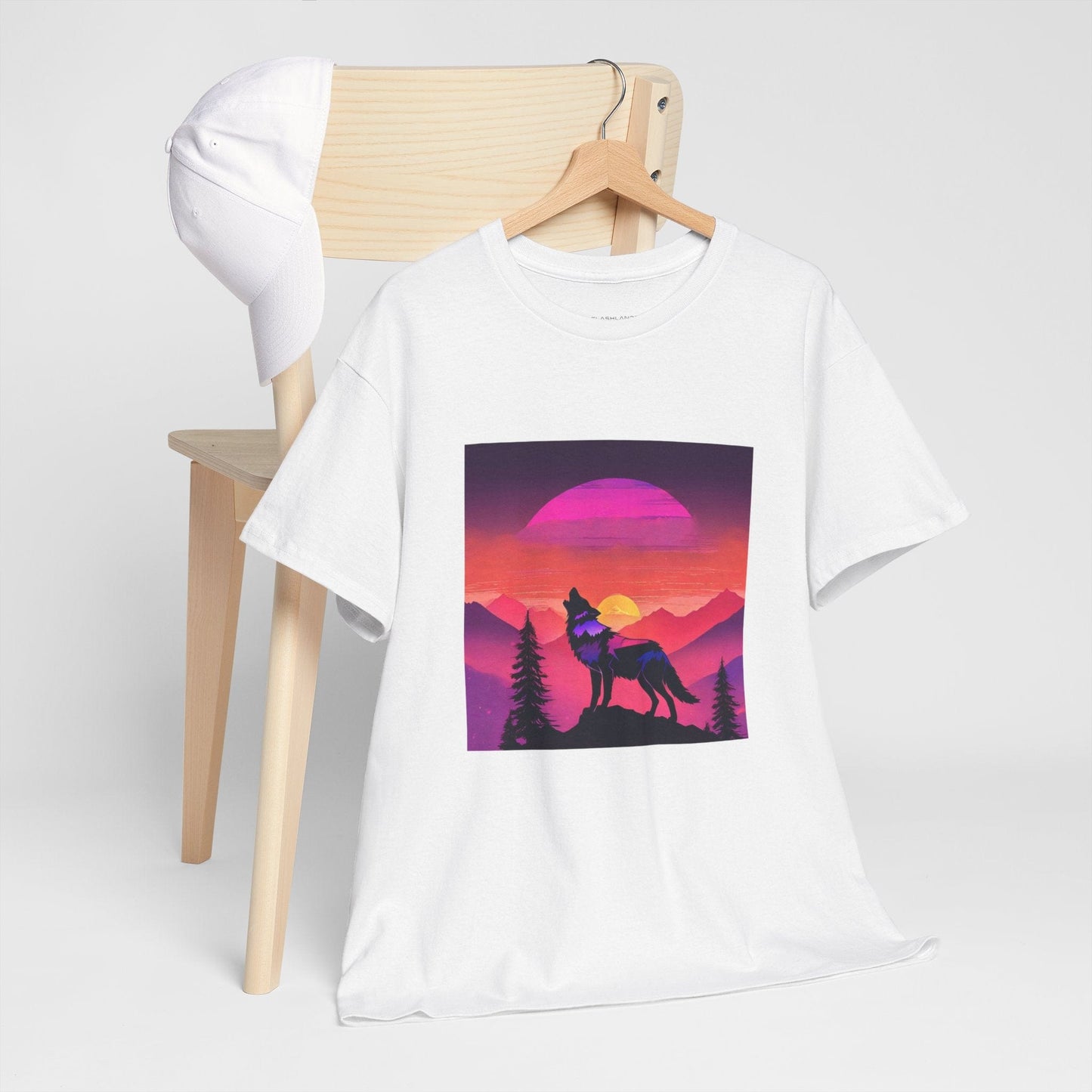 Wolf Majestic Sunset Gaphic Tee Flashlander