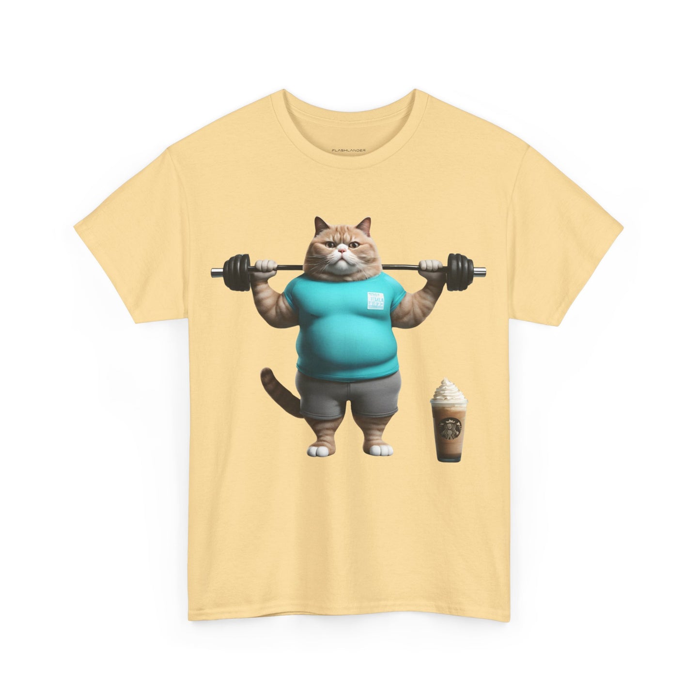 Funny Fat Cat Lifting - Flashlander Gym Shirt