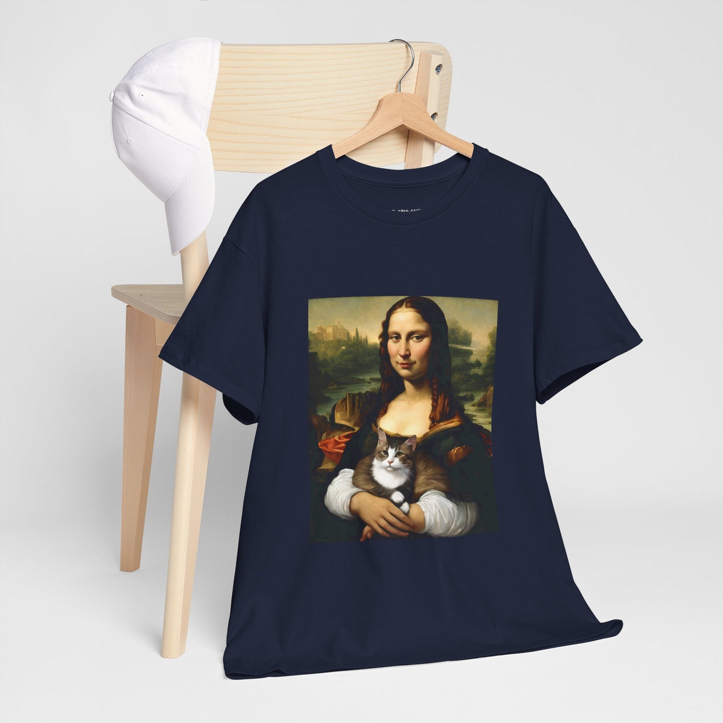 Mona Lisa with Cat - Flashlander Gym Shirt