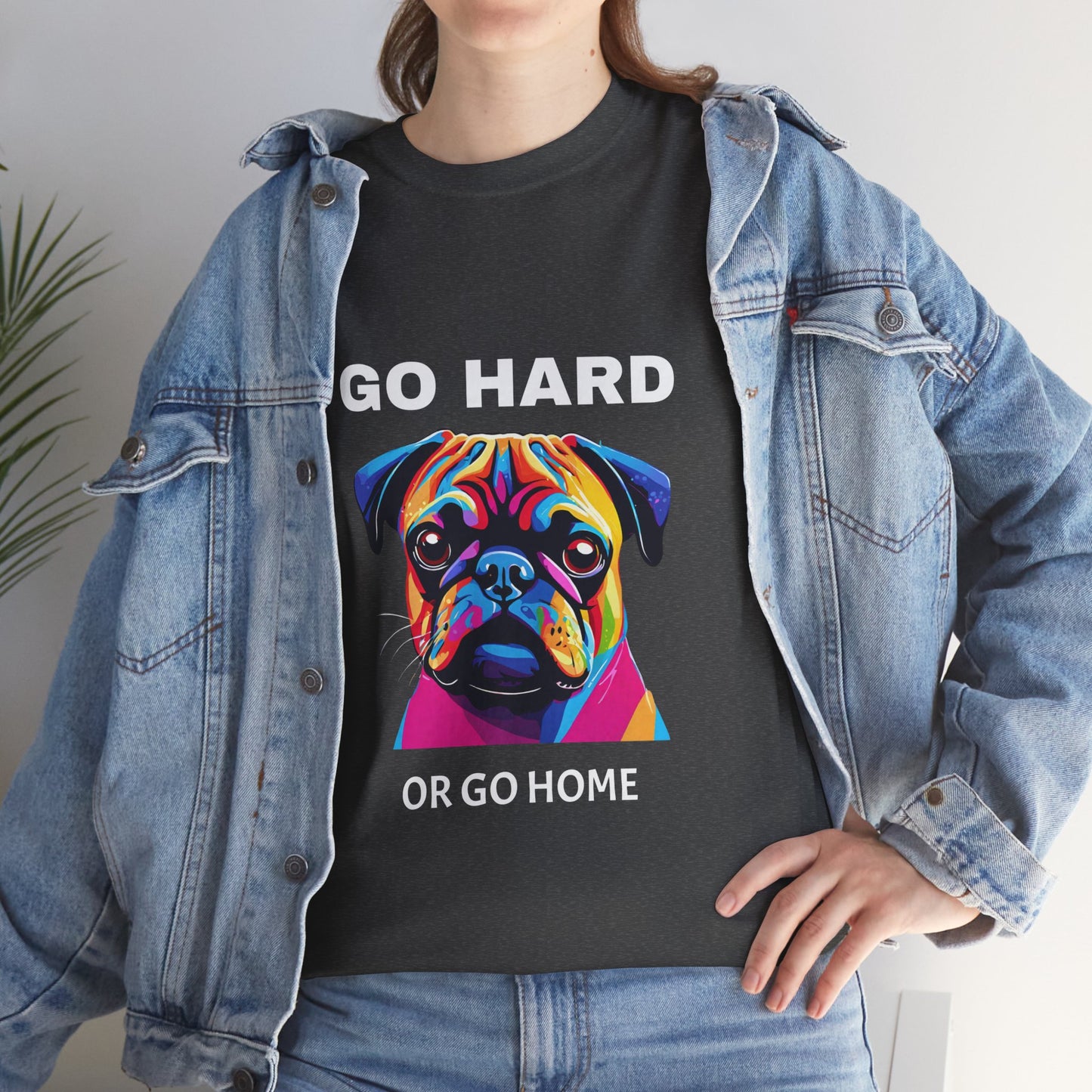 Pug Dog Pop Art  - Go Hard Or Go Home Flashlander Gym Shirt