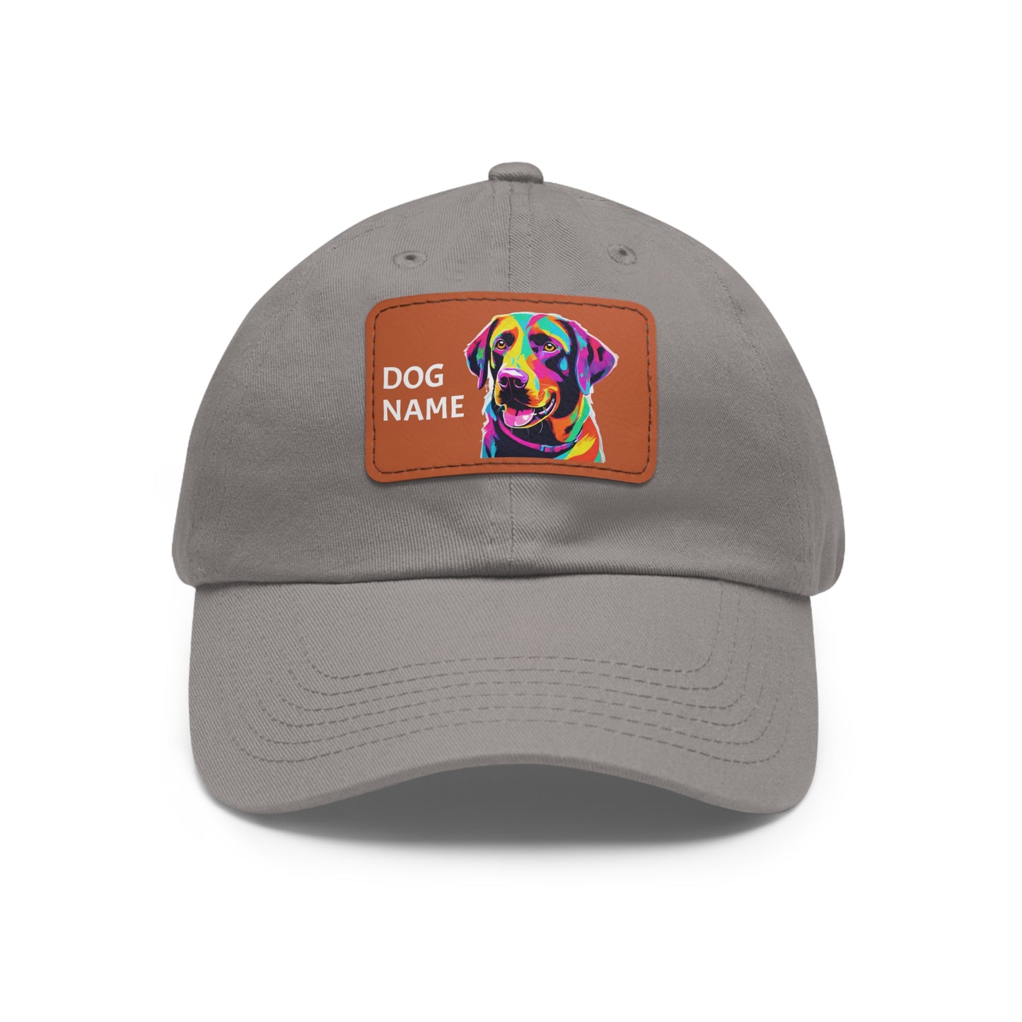 Retriever Cap Sportswear Cap Dog Labrador Retriever Pop Art Cap Dad Hat with Leather Patch (Rectangle) Custom Hat Flashlander