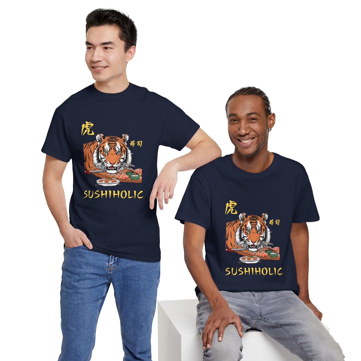 Tiger Sushi Lovers Sushiholic Graphic Tee Flashlander