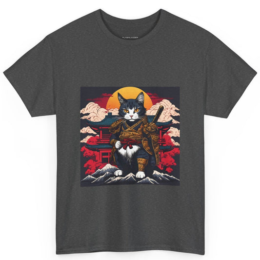 Samurai Cat Cartoon Anime - Flashlander Gym Shirt