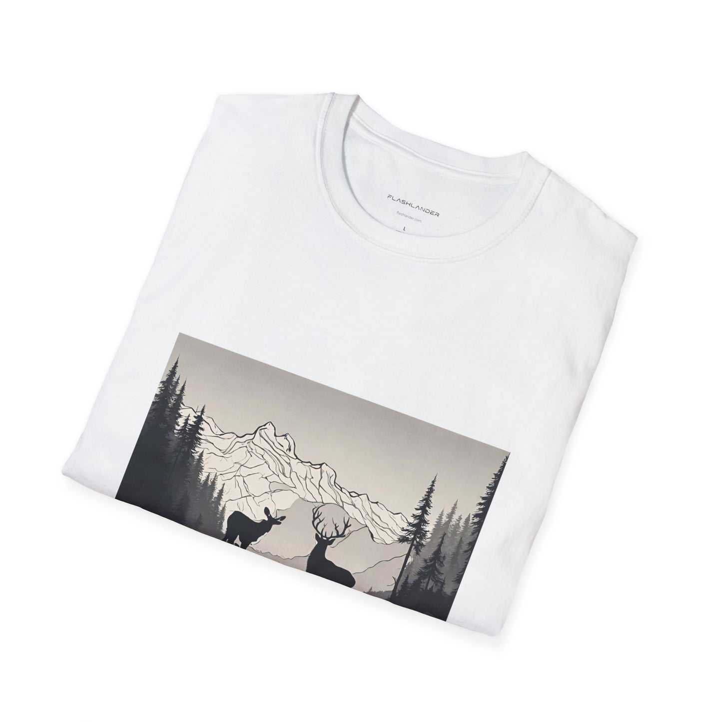 Wilderness Serenity Majestic Mountain Scenery Flashlander Gym Shirt