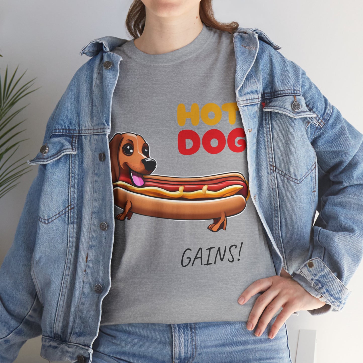 Hot Dog Gains Dachshund Dog - Flashlander Gym Shirt