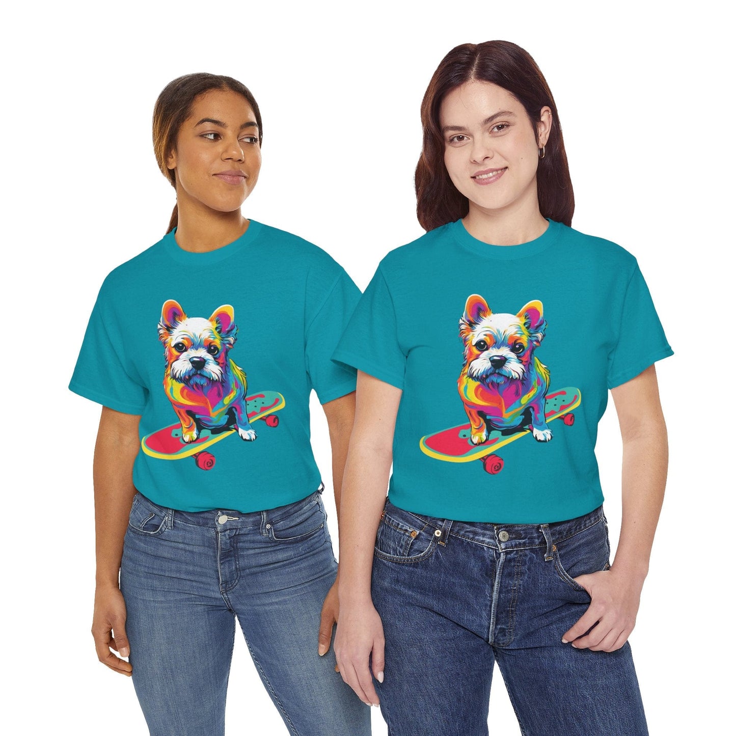 Pop Art Skateboarding Dog Flashlander Gym Shirt