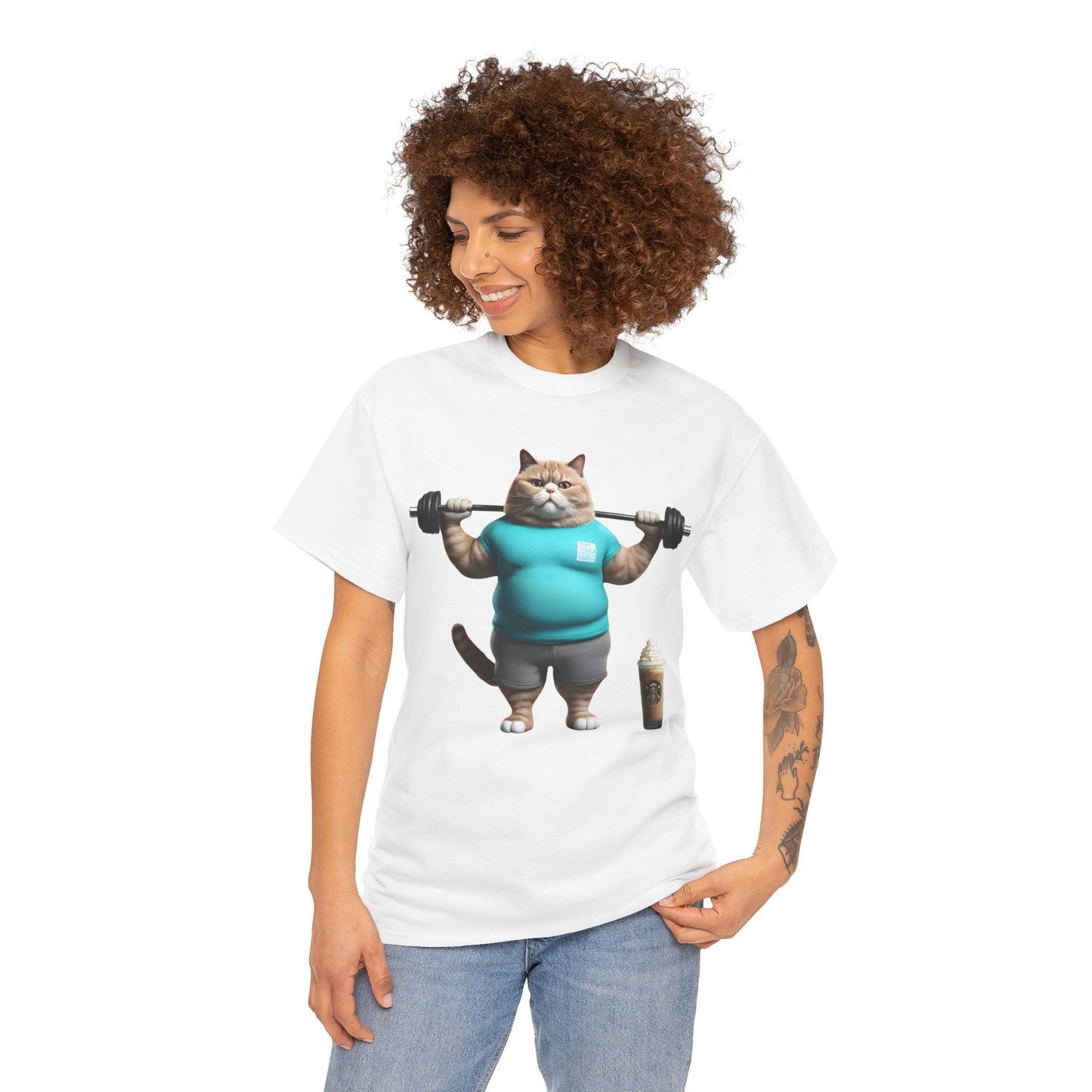 Funny Fat Cat Lifting - Flashlander Gym Shirt