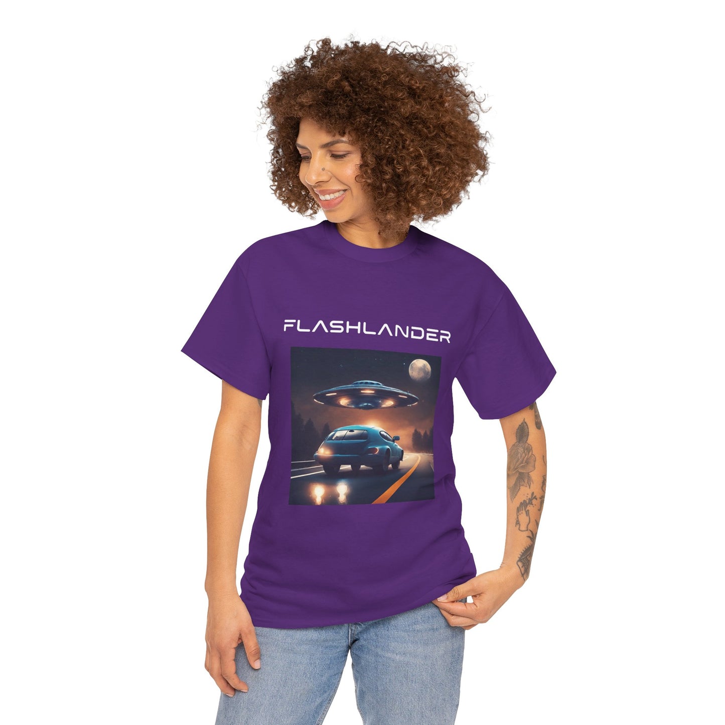 Retro UFO Alien Flashlander Gym Shirt