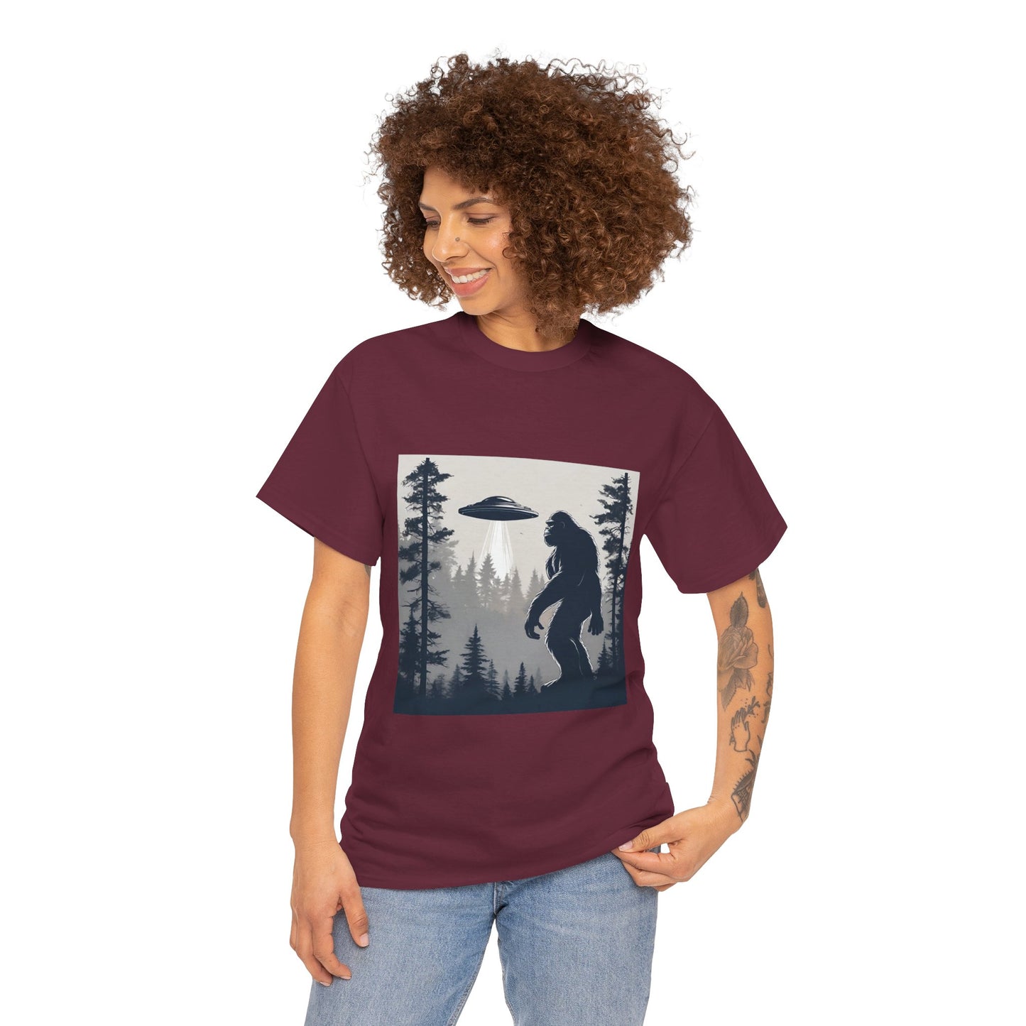 Sasquatch rencontre Bigfoot et OVNI - T-shirt de sport Flashlander