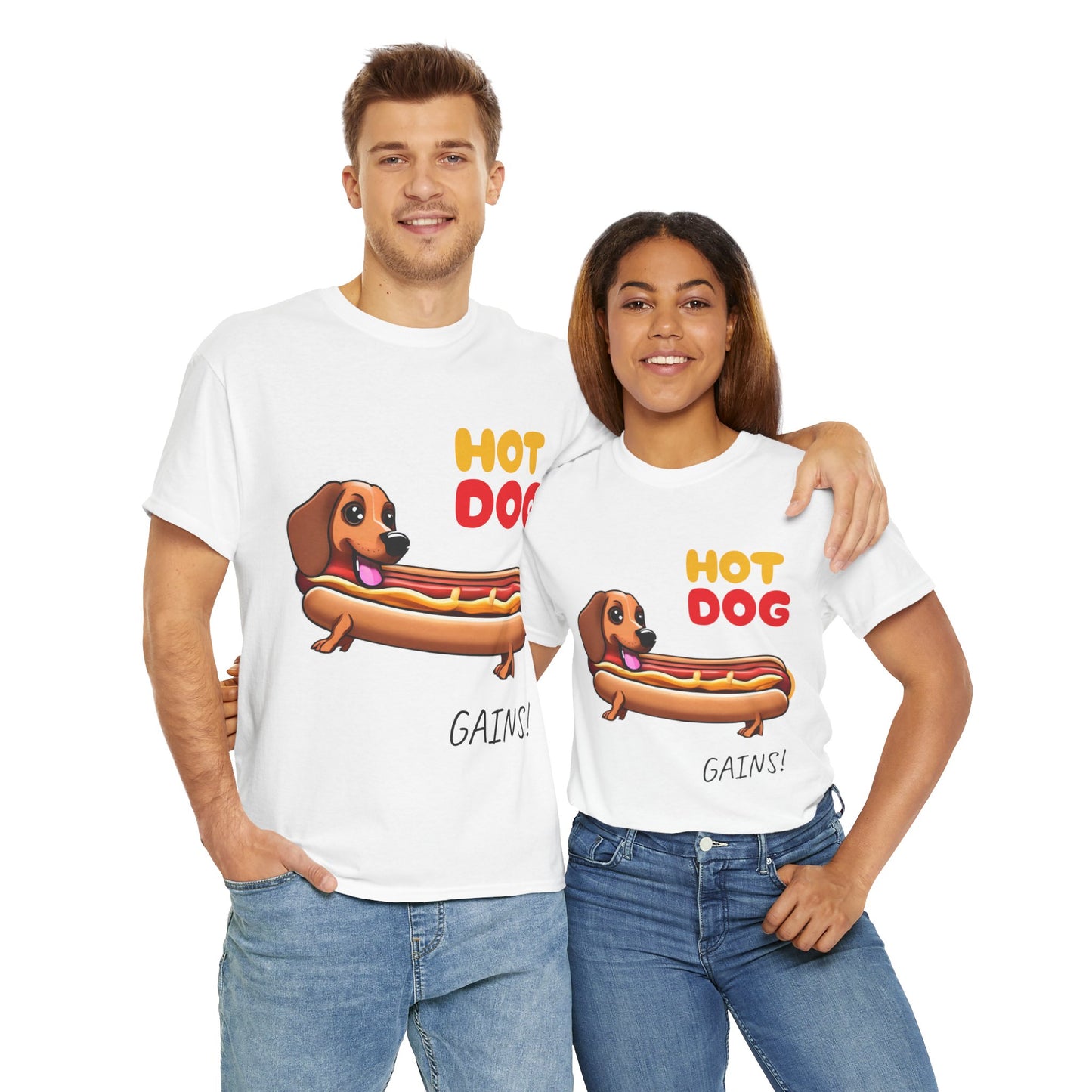 Hot Dog Gains Dachshund Dog - Flashlander Gym Shirt