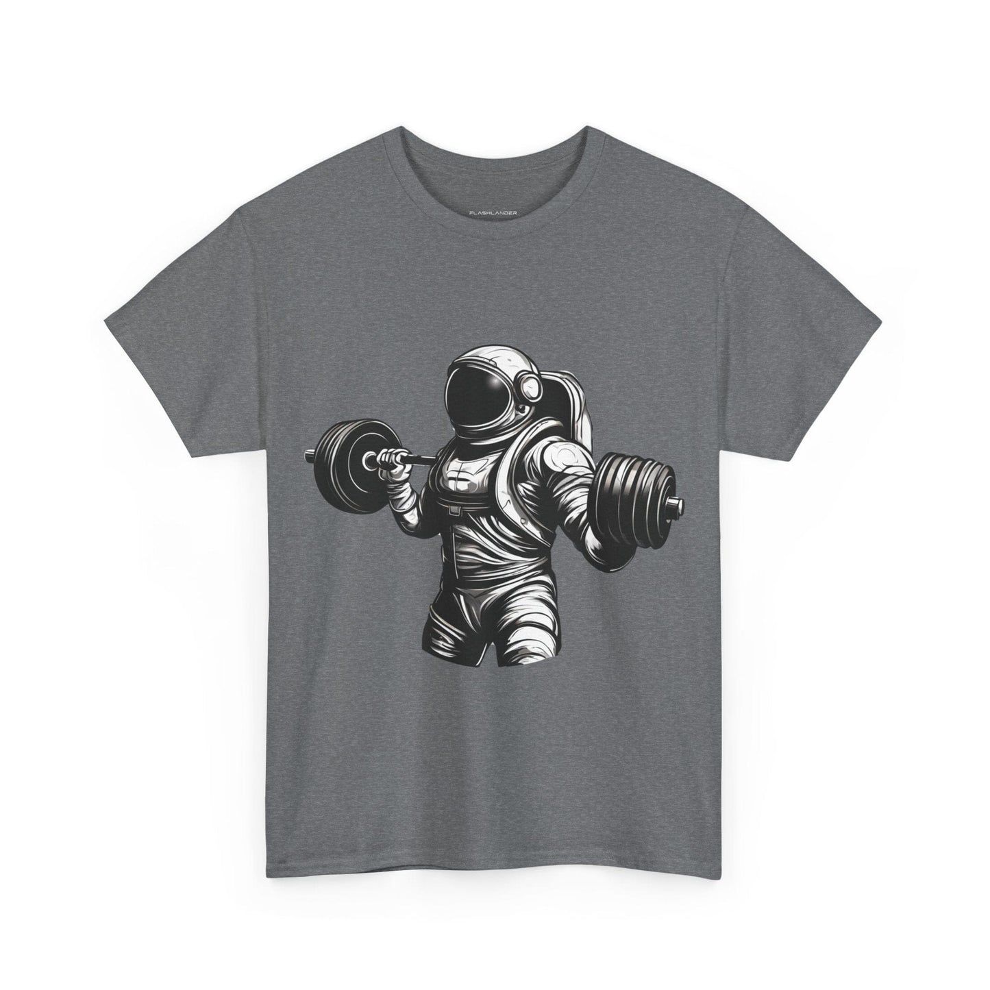 Camiseta de culturista astronauta: rompiendo límites en el espacio Camiseta gráfica de gimnasio Flashlander