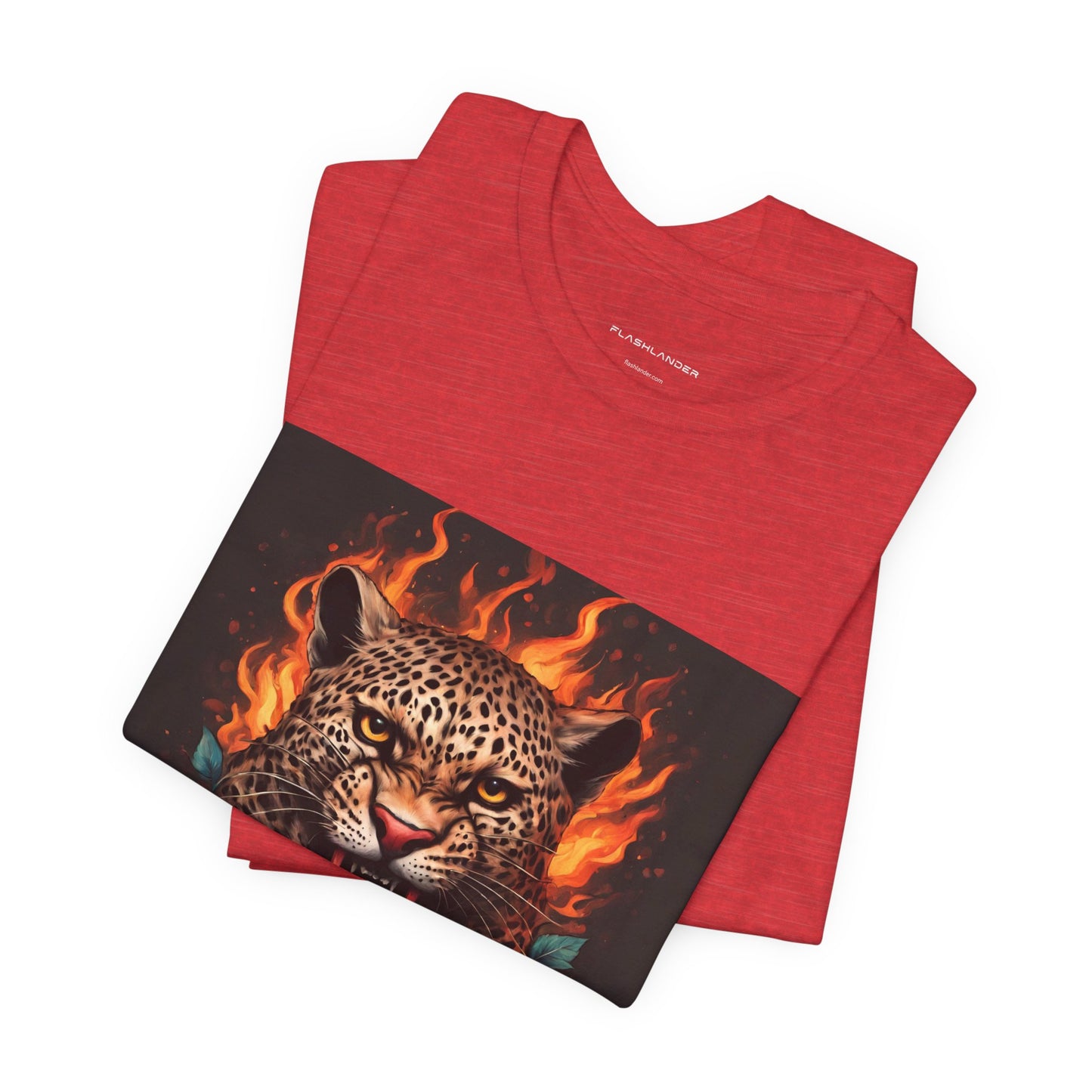 T-shirt de sport Flashlander des Flames de Léopard