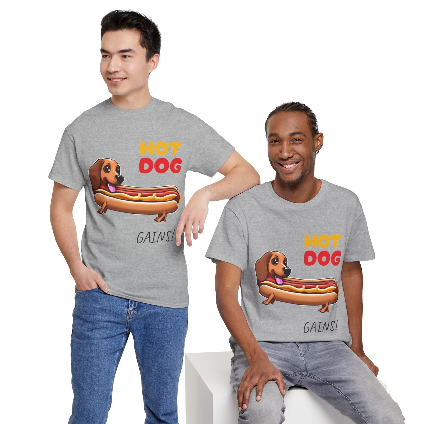 Hot Dog Gains Dachshund Dog - Flashlander Gym Shirt