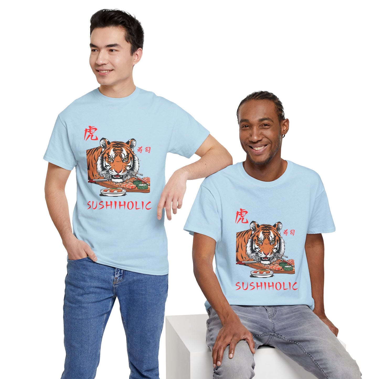 Tiger Sushi Lovers Sushiholic Graphic Tee Flashlander