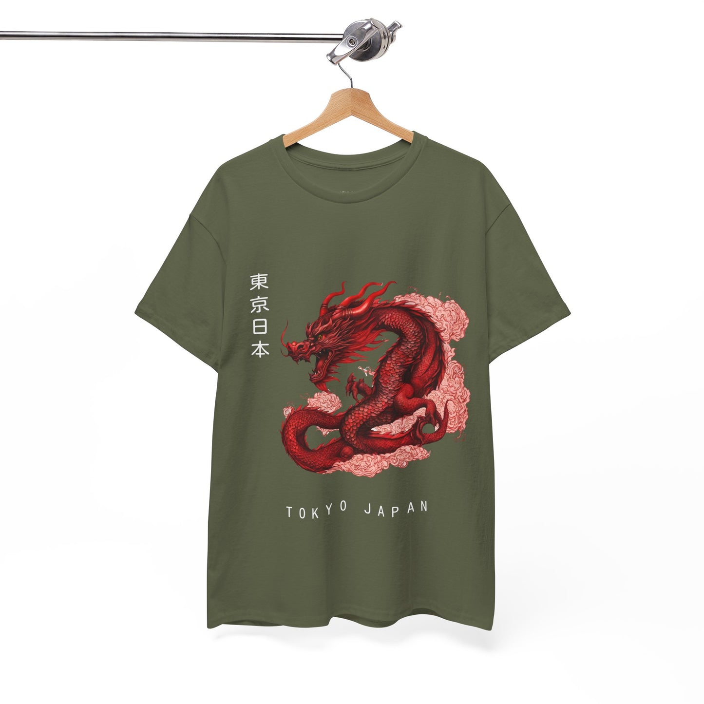 Red Dragon with Custom Japanese Name - Flashlander Gym Shirt