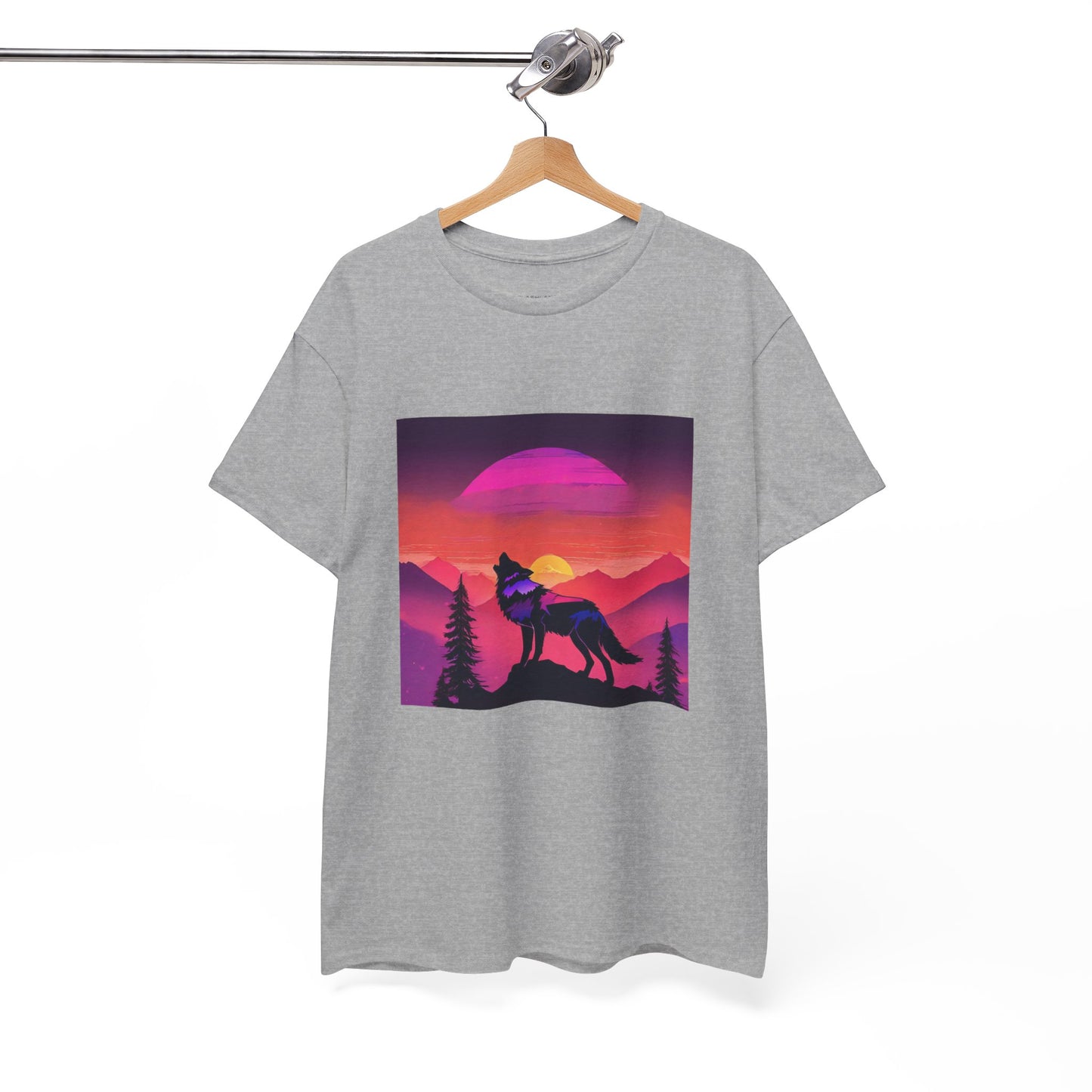 Wolf Majestic Sunset Gaphic Tee Flashlander