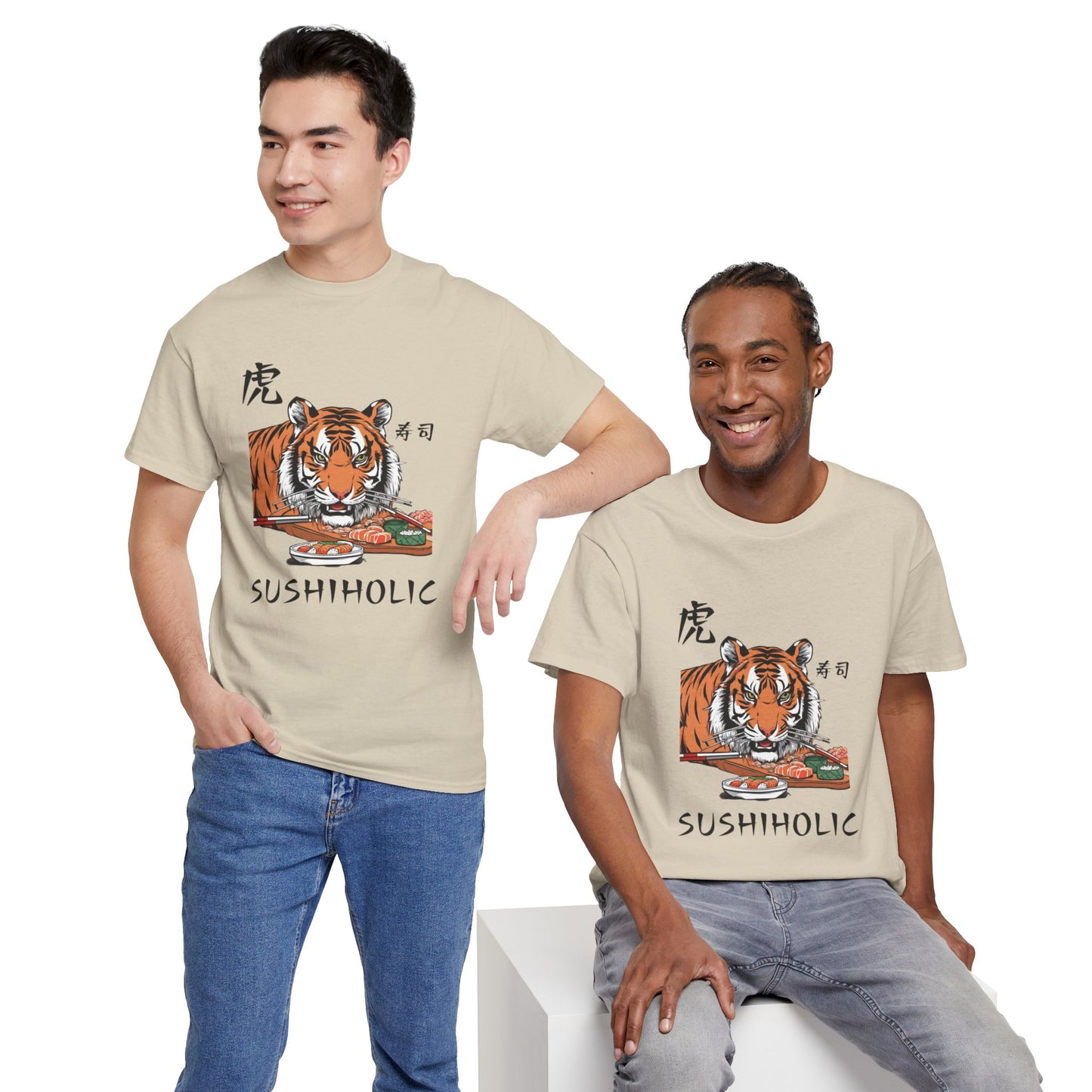 Tiger Sushi Lovers Sushiholic Graphic Tee Flashlander