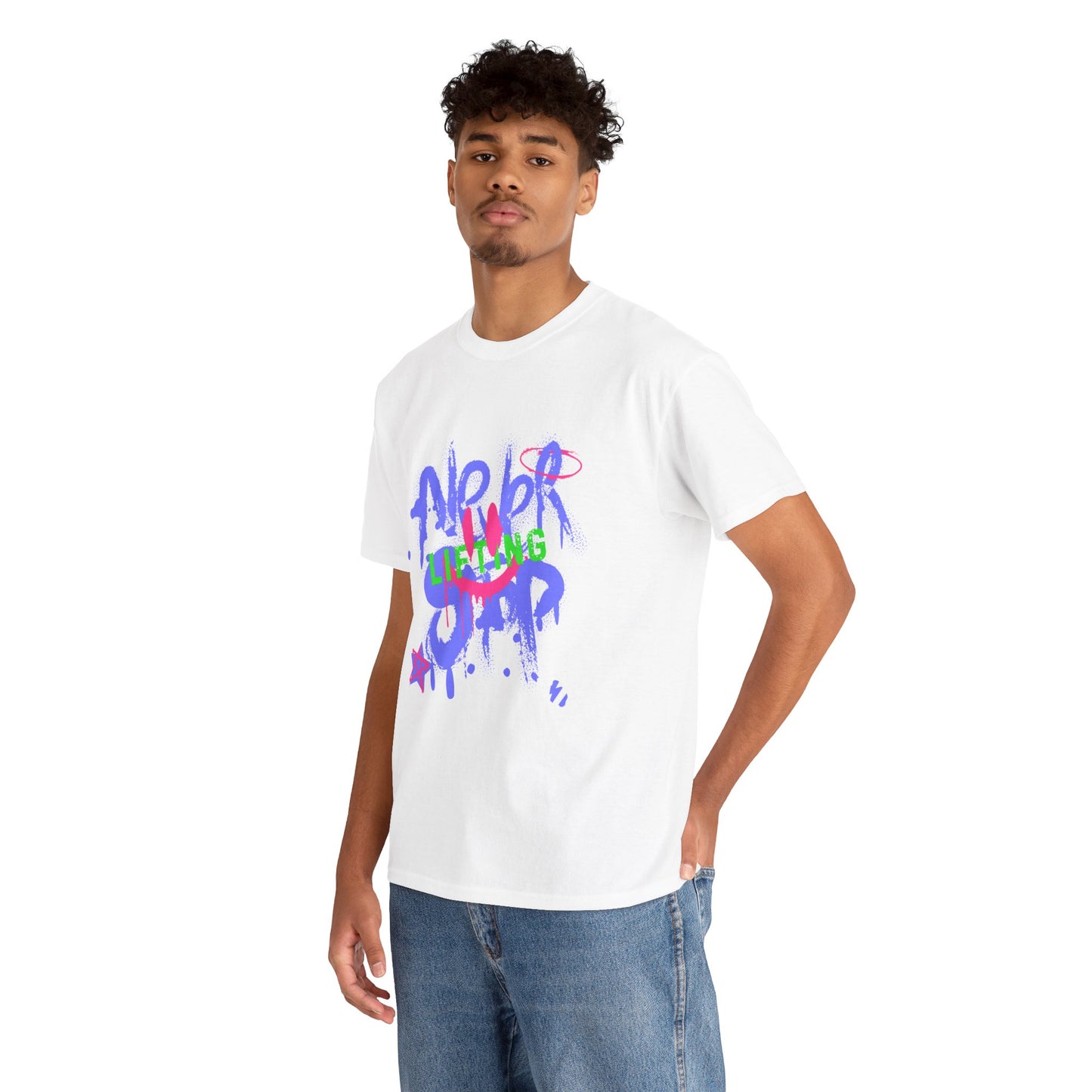 T-shirt de sport Graffiti Flashlander - Never Stop Lifting Gris