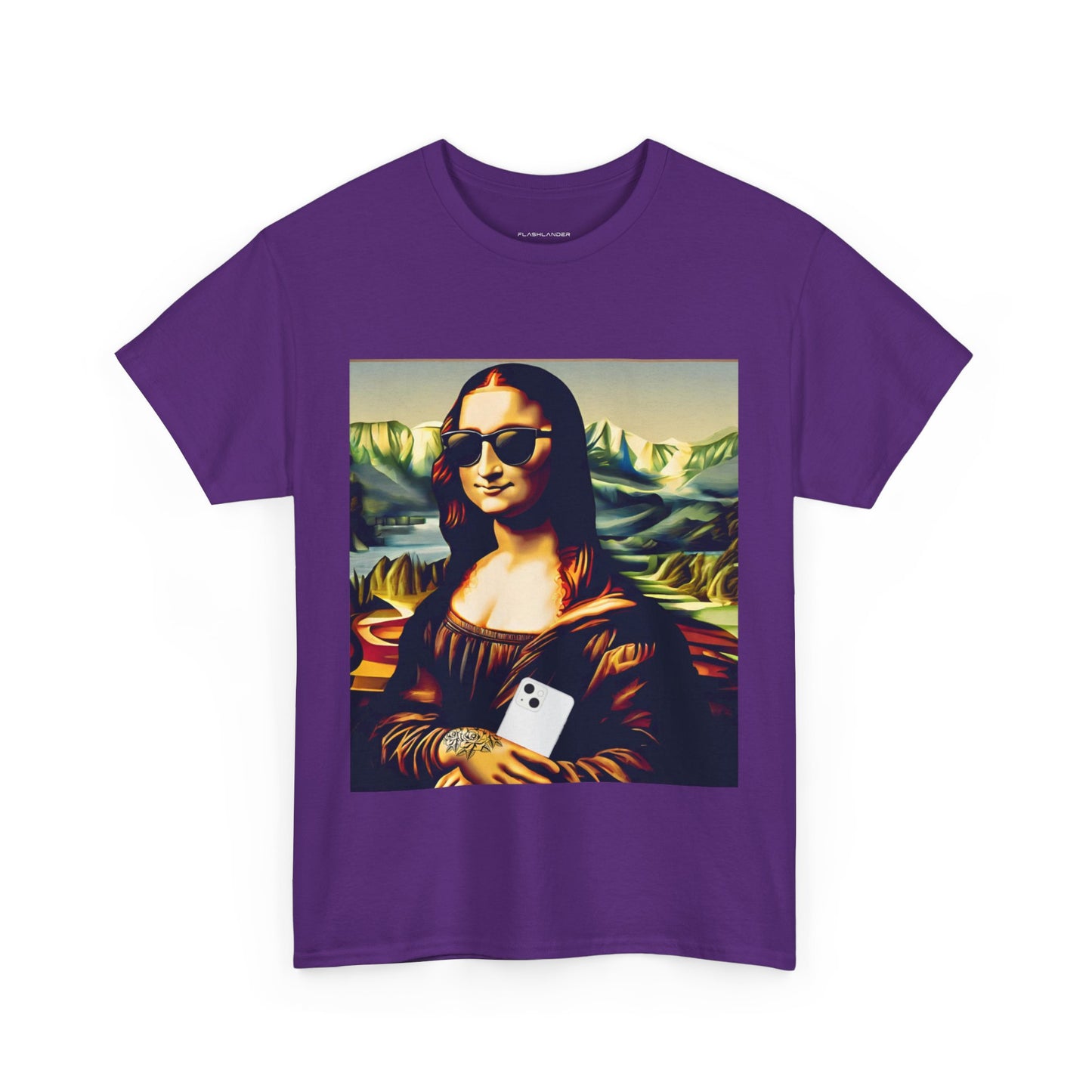 Funny modern Mona Lisa - Flashlander Gym Shirt