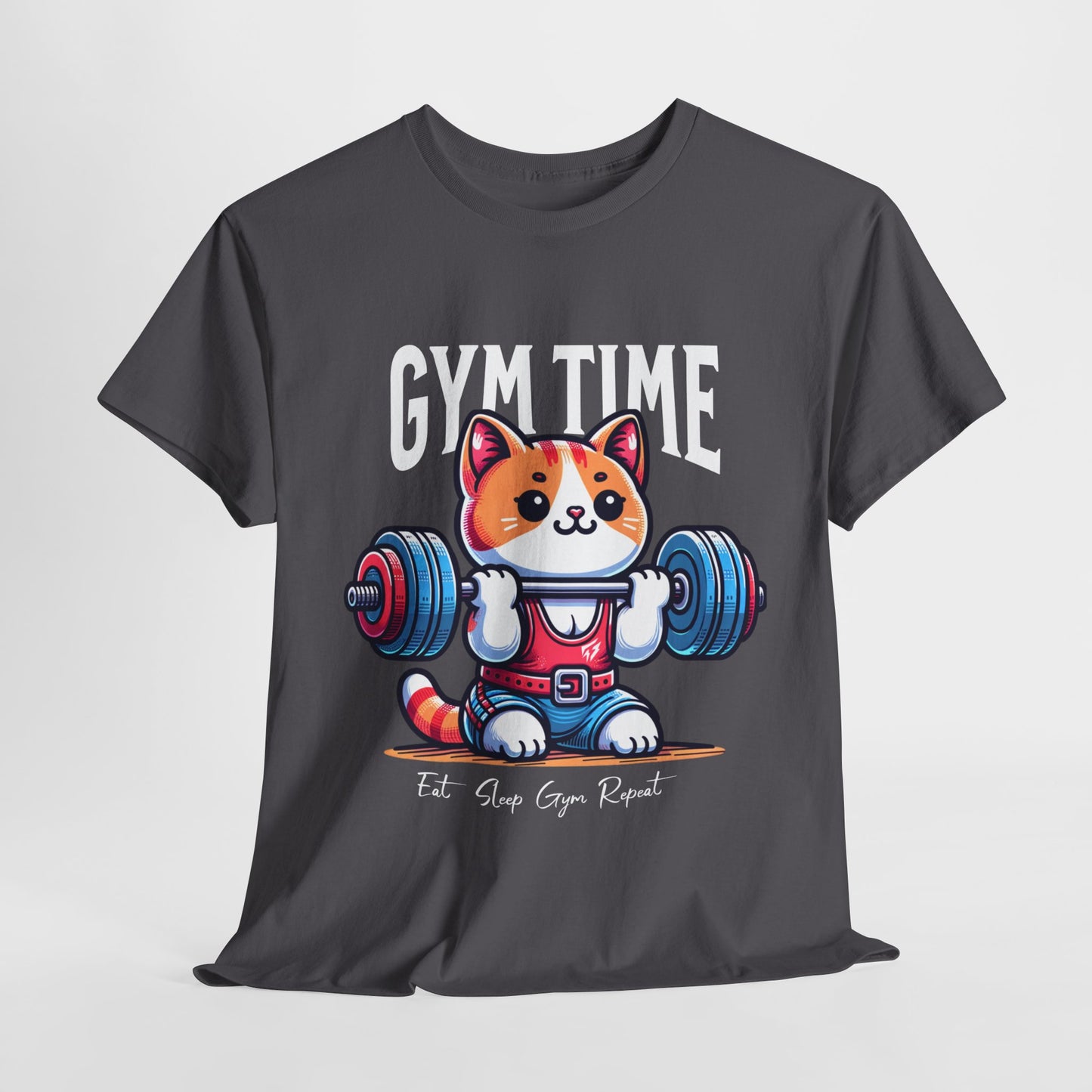 Cute Cat Gym Time Shirt Flashlander Graphic Tee