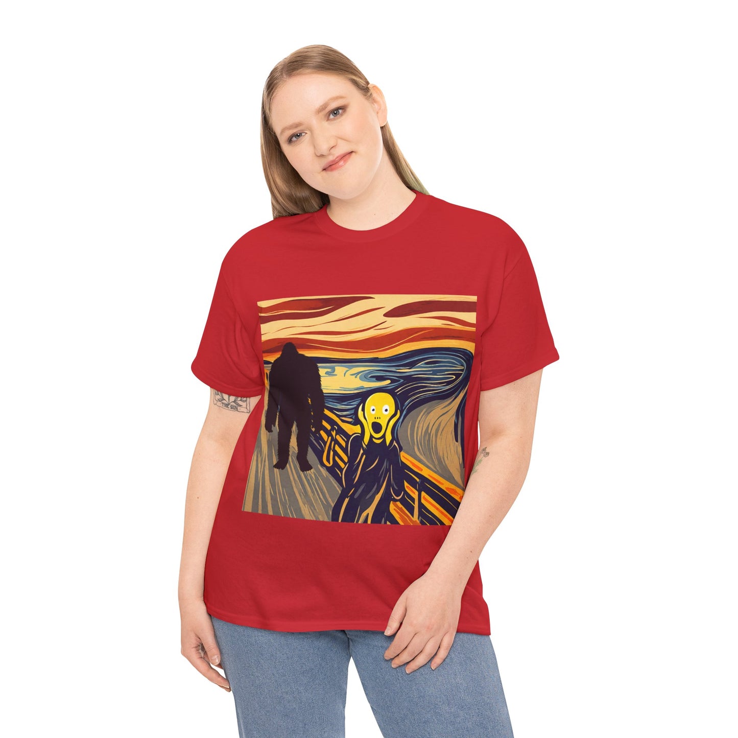 The Scream Meets Bigfoot A Startling Encounter - Flashlander Gym Shirt