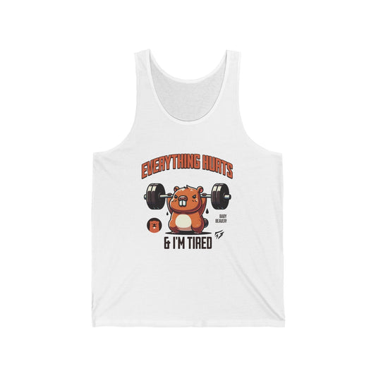 Baby Beaver Jersey Gym Tank Flashlander Cotton Unisex White