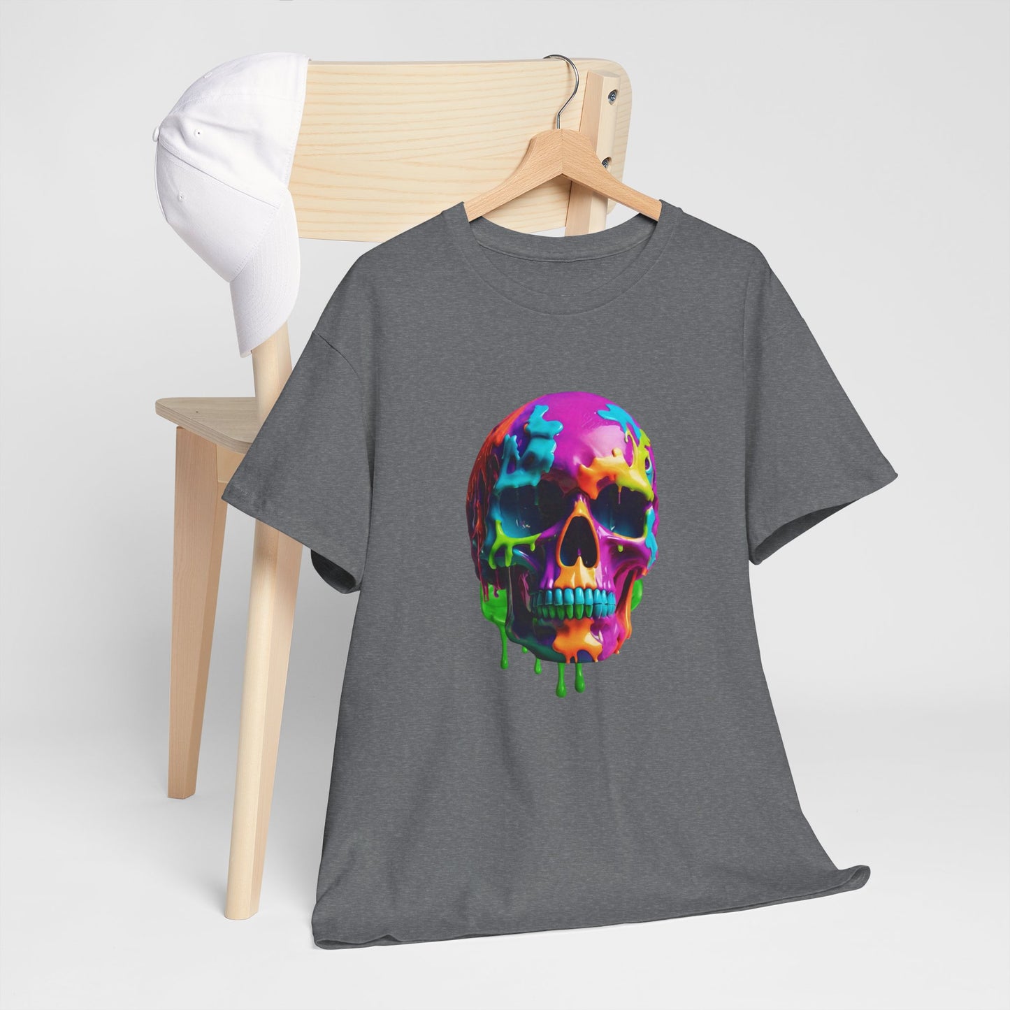 Camiseta con calavera de fusión de neón Flashlander