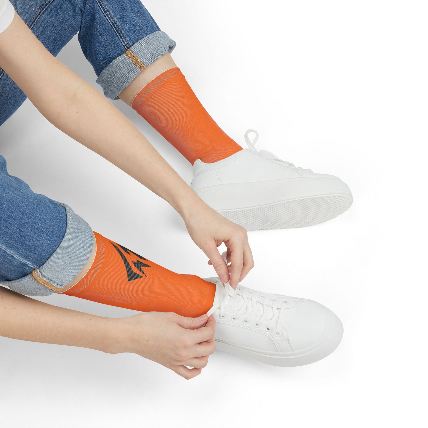 Flashlander Thunder Crew Sports Socks Crusta Orange