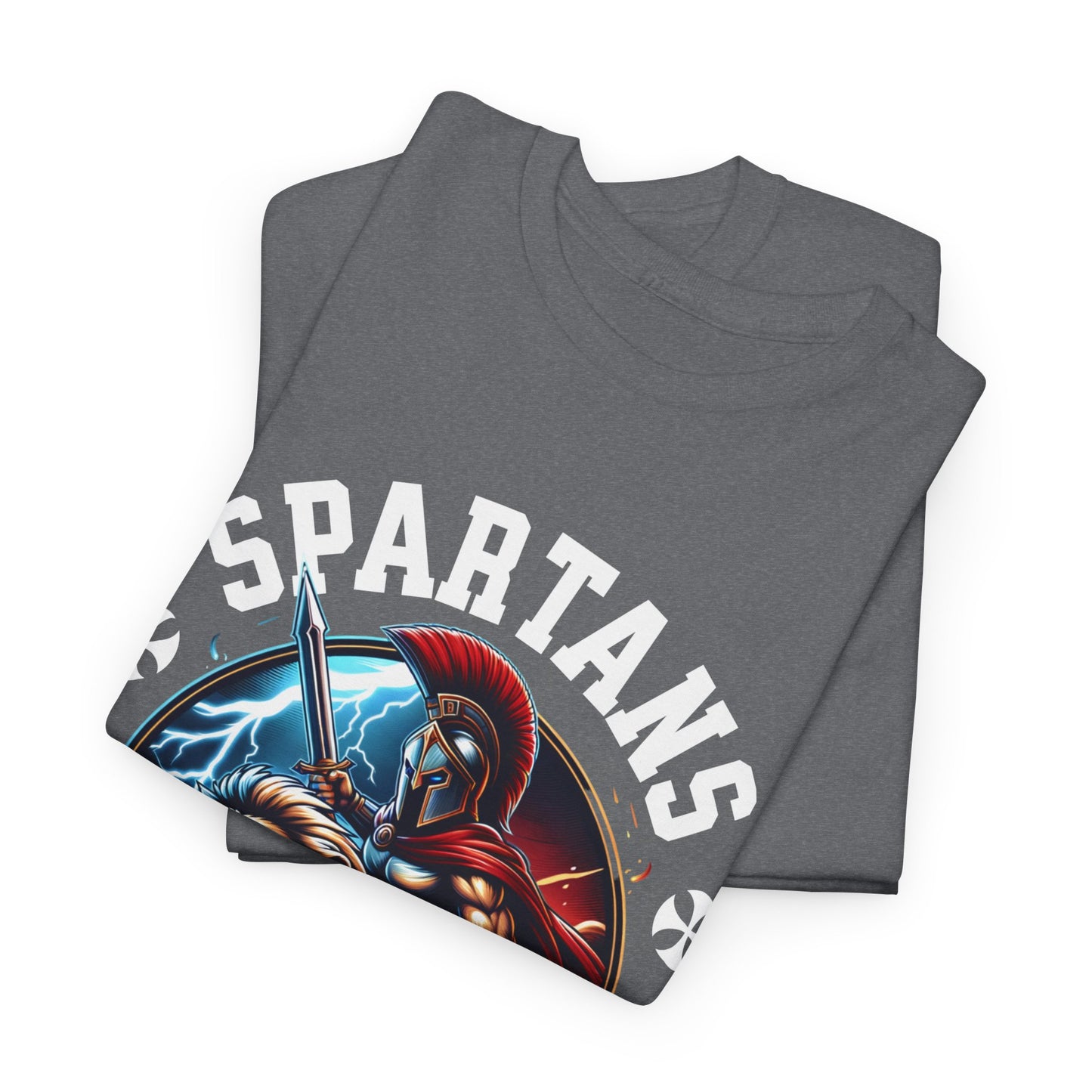 Spartans Gym Fighter Shirt Flashlander Performance T-Shirt Cotton Unisex Charcoal Black Graphic Tee