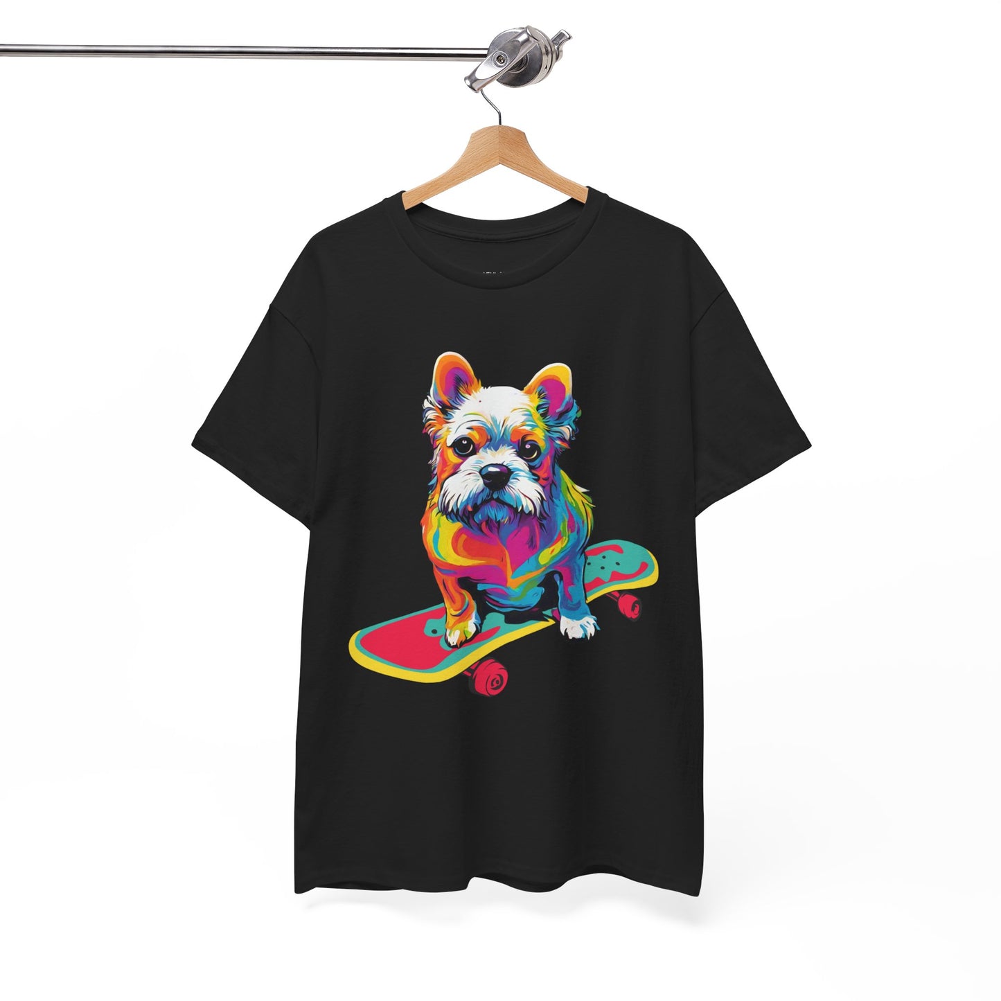 Pop Art Skateboarding Dog Flashlander Gym Shirt