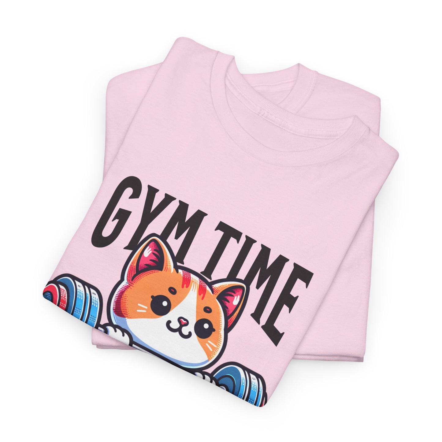 Cute Cat Gym Time Shirt Flashlander Graphic Tee