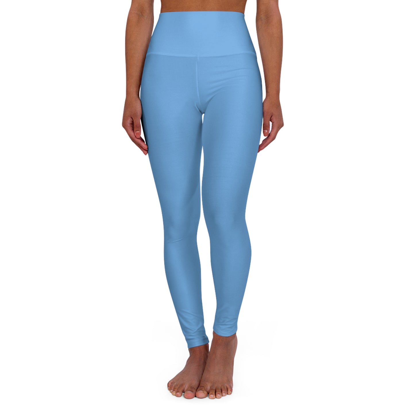 Flashlander Sportswear Zen High Waisted Yoga Leggings Light Blue (AOP) B