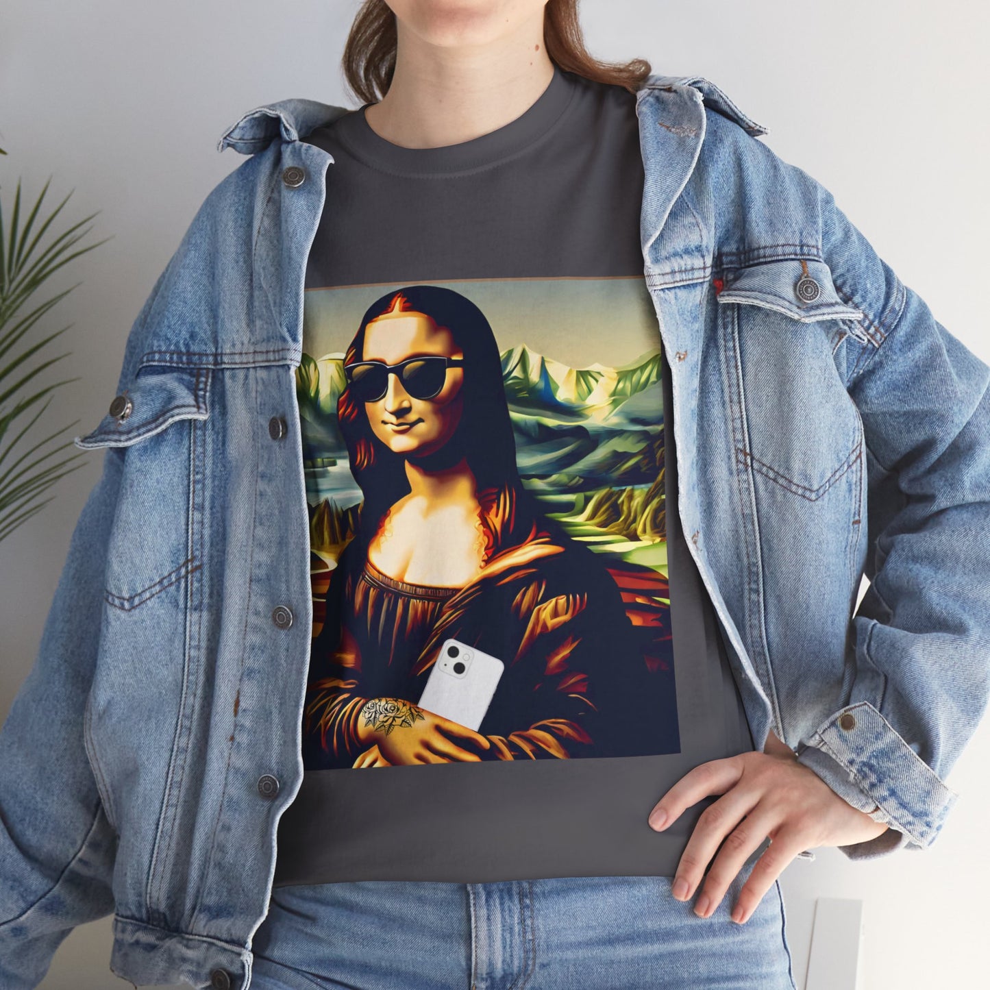 Camiseta deportiva de Flashlander: Mona Lisa moderna y divertida 