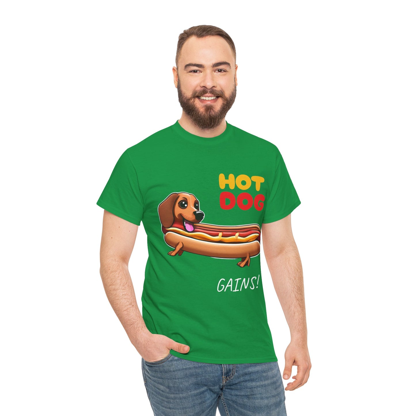 Hot Dog Gains Dachshund Dog - Flashlander Gym Shirt