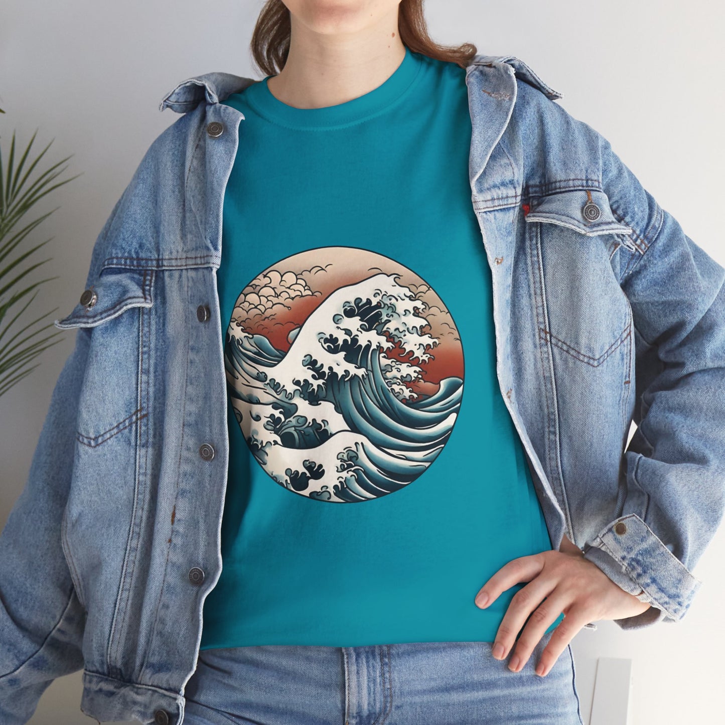 Japanese Sea Waves with Custom Japanese Name - Flashlander Gym Shirt