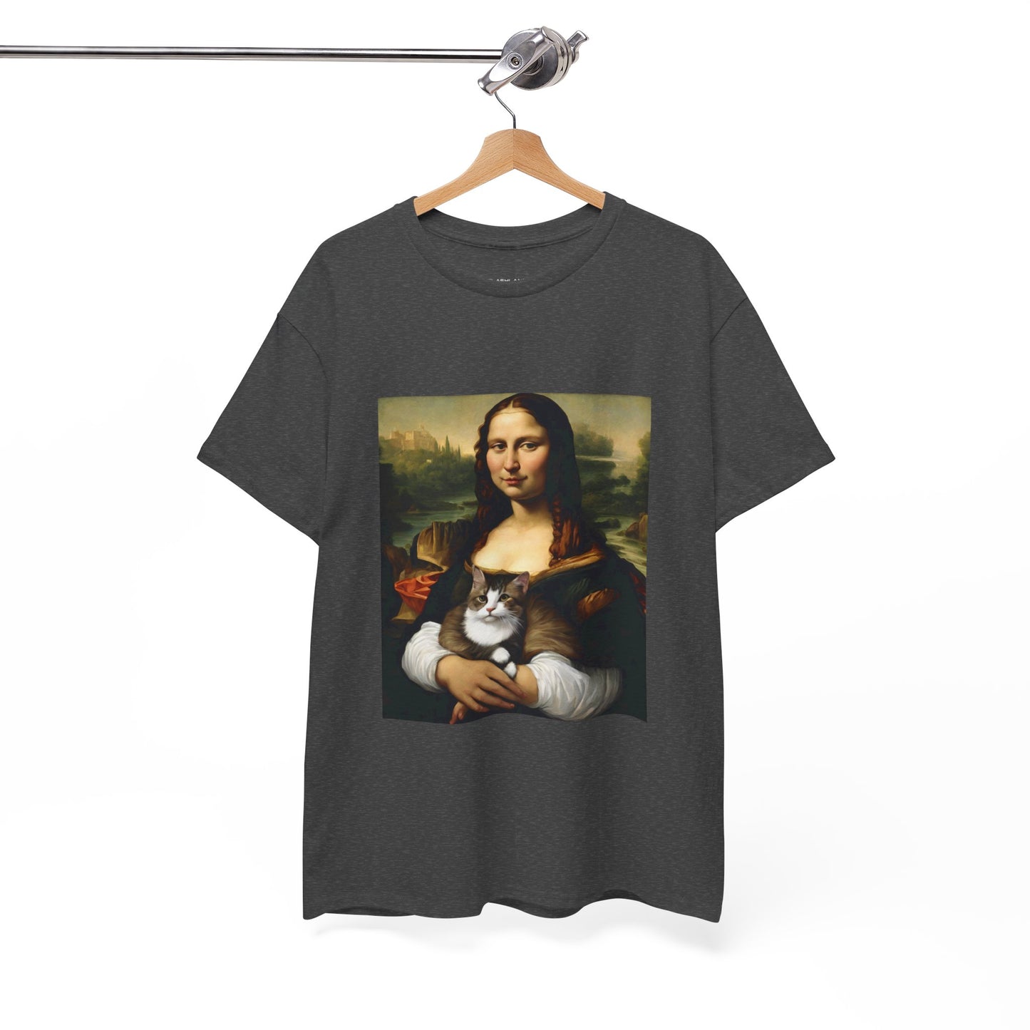 Mona Lisa with Cat - Flashlander Gym Shirt