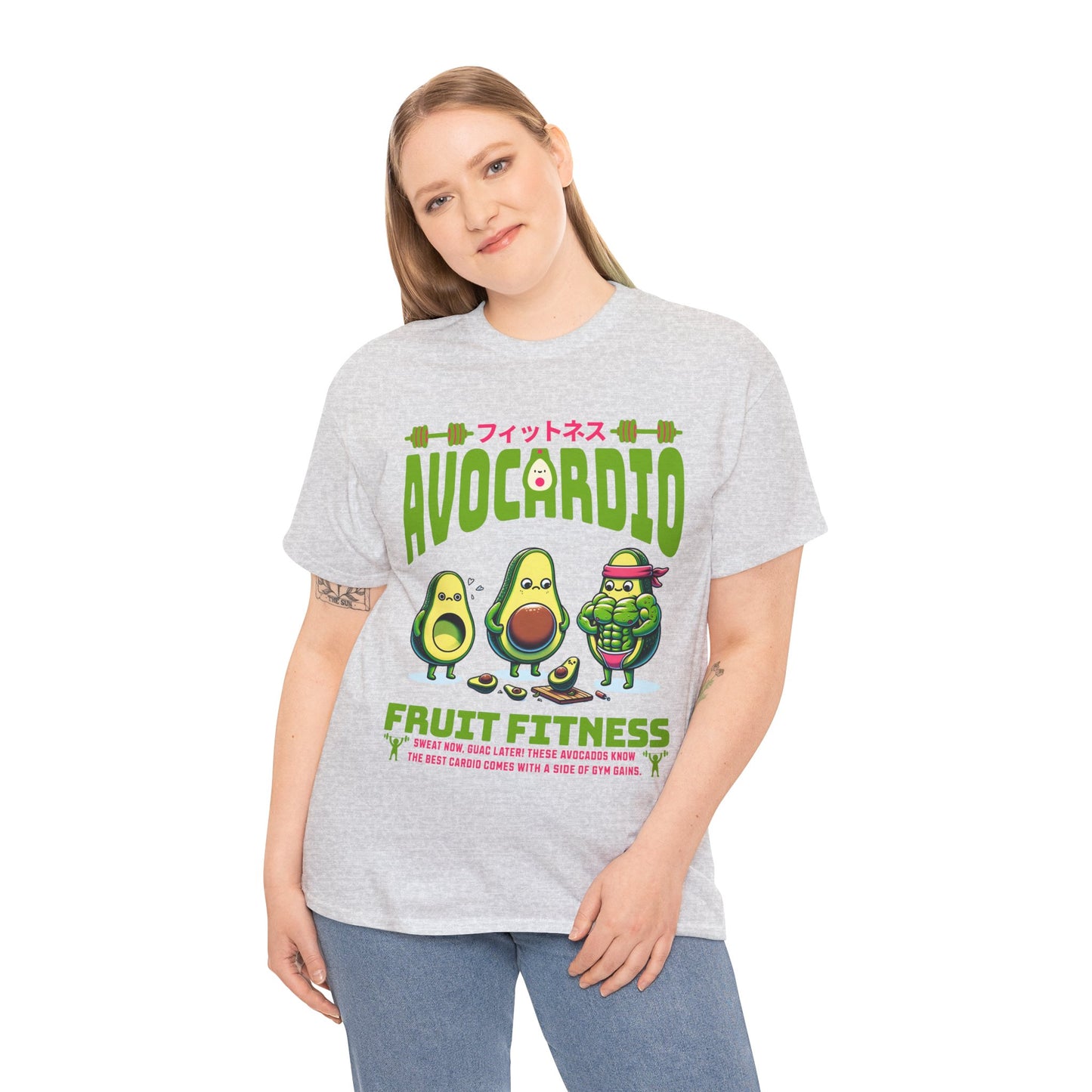 Avocardio Active Gym Shirt Avocado Fitness Graphic Tee