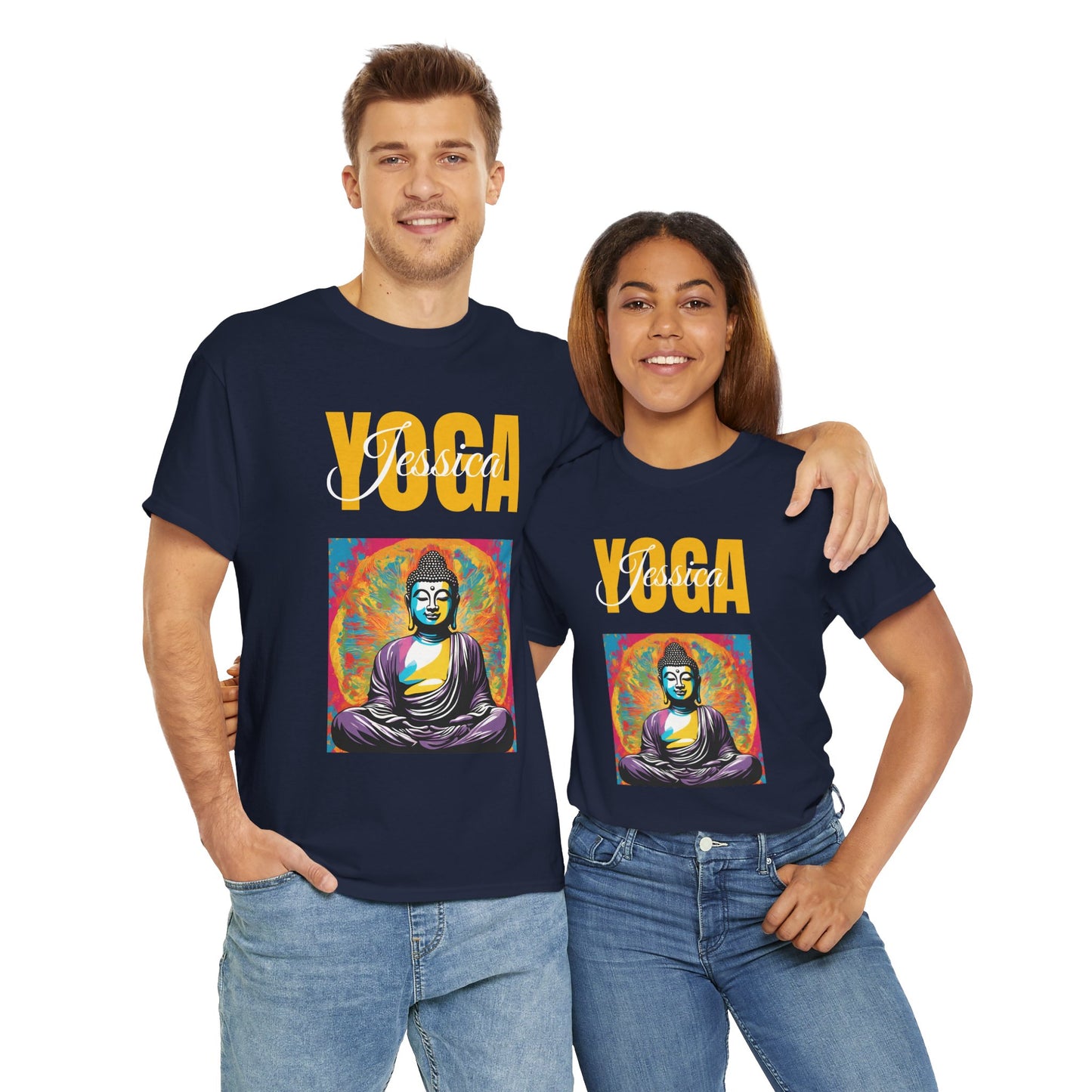 Personalized Yoga Shirt - Buddha Tee - Custom Name Flashlander Yoga Tee