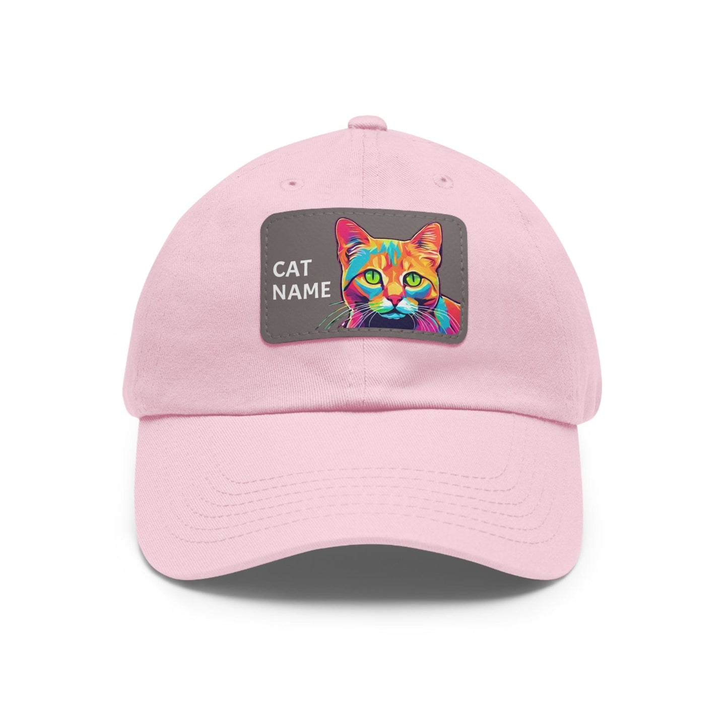 Cat Hat Cat Cap Cat Pop Art Hat Dad Hat with Patch (Rectangle) Baseball Cap Kitten Hat Kitty Hat Kitty Cap Custom Hat Flashlander