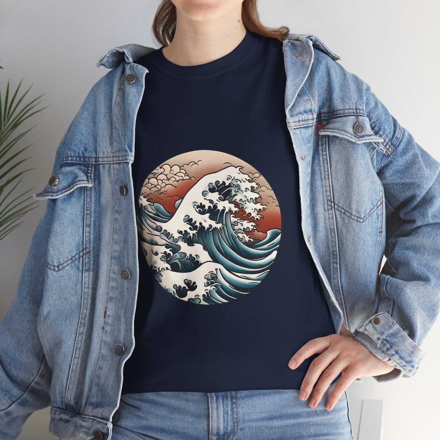 Japanese Sea Waves with Custom Japanese Name - Flashlander Gym Shirt