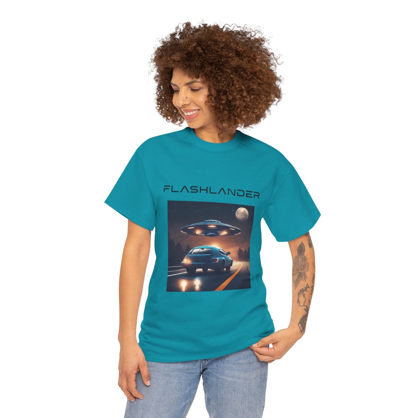 Retro UFO Alien Flashlander Gym Shirt