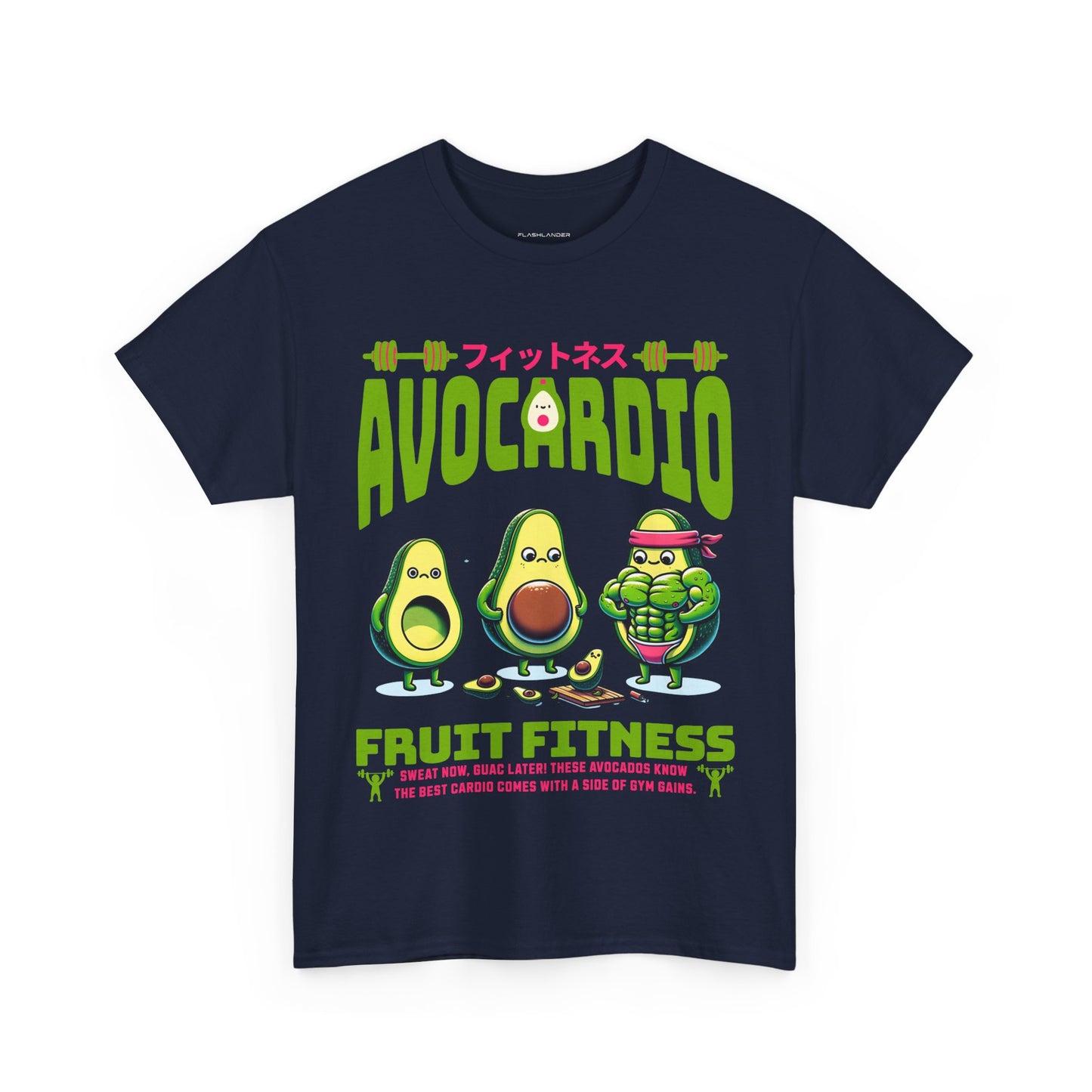 Avocardio Active Gym Shirt Avocado Fitness Graphic Tee