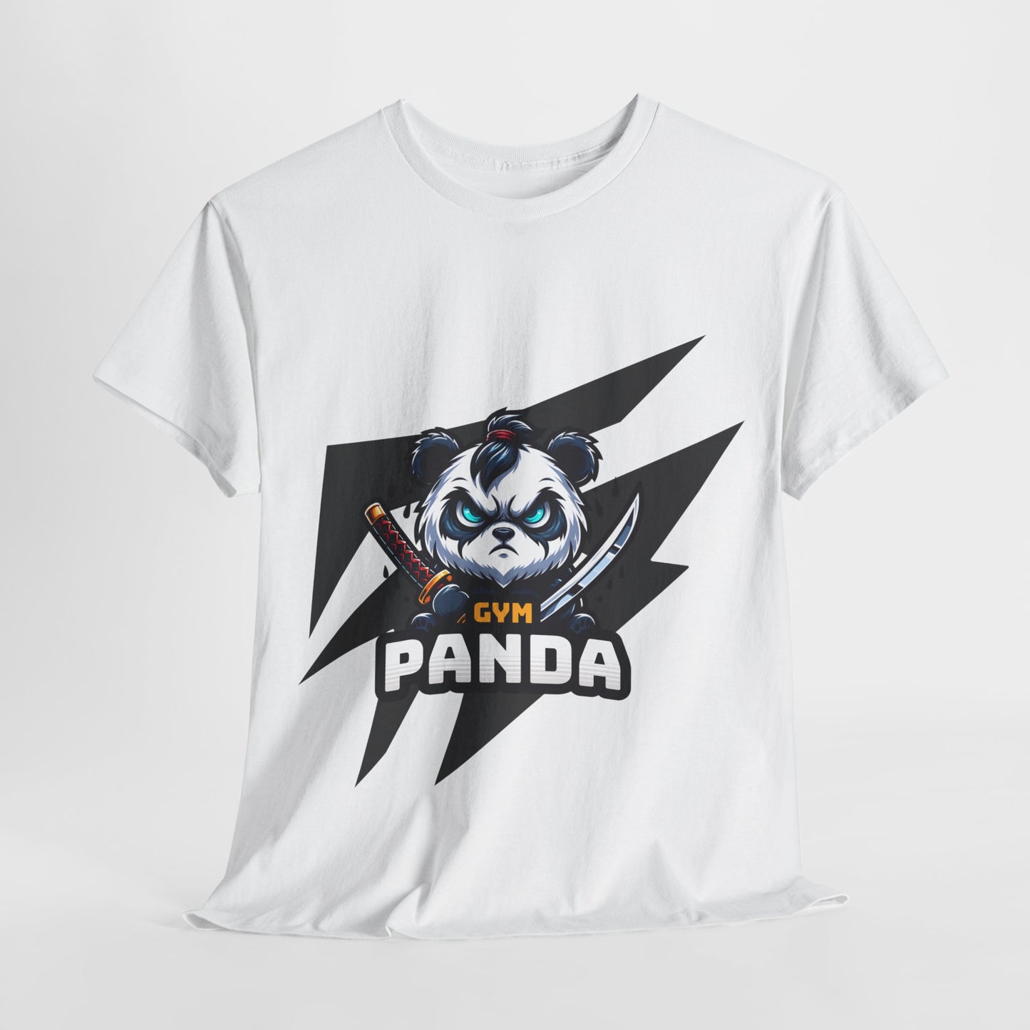 Panda Gym Samurai Shirt Flashlander Performance T-Shirt Cotton Unisex Charcoal Black Graphic Tee