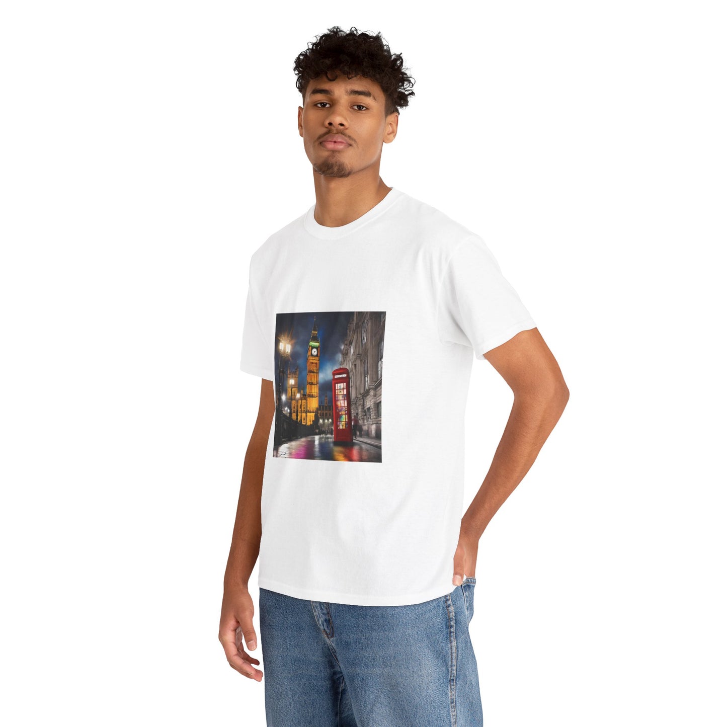 London City Big Ben, Reino Unido, Inglaterra Camisa Unisex Heavy Cotton Camiseta Marca Flashlander