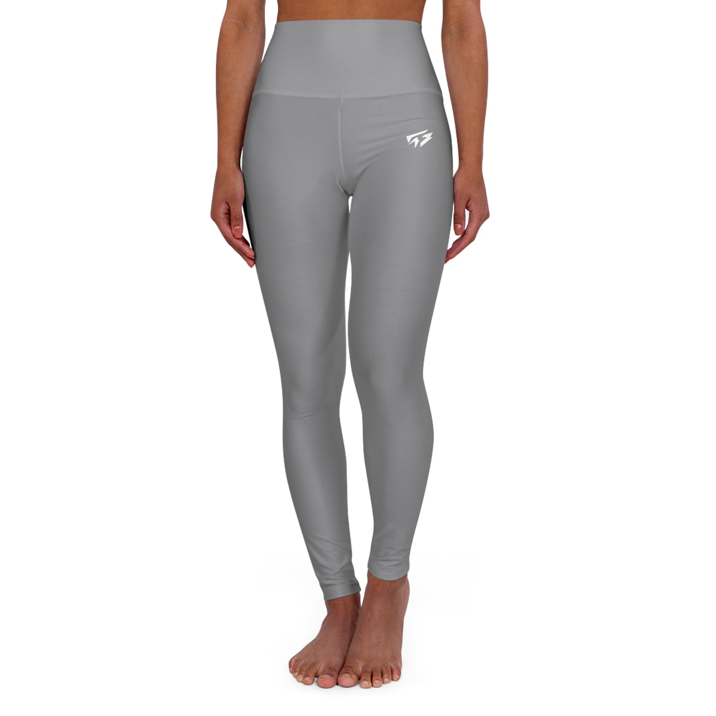 Flashlander Sportswear Zen High Waisted Yoga Leggings Grey (AOP)