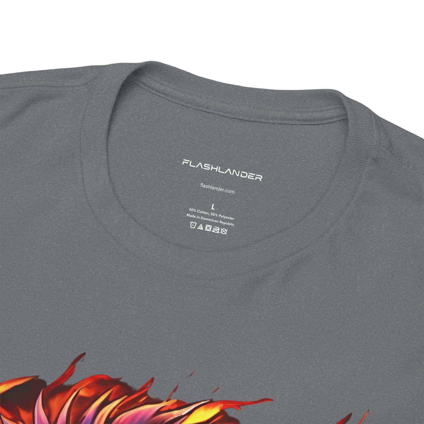 Lion Flames and Roses T-Shirt Flashlander