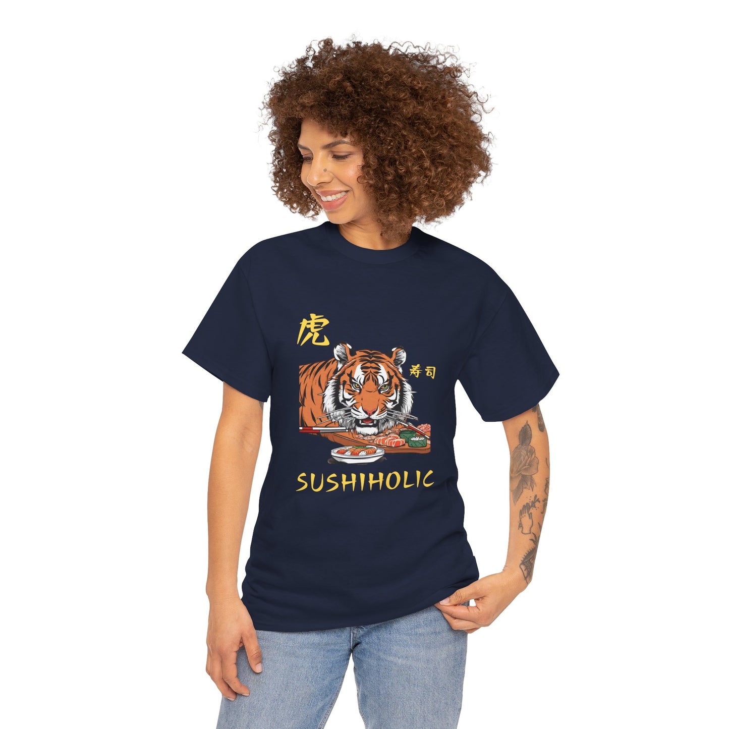 Tiger Sushi Lovers Sushiholic Graphic Tee Flashlander