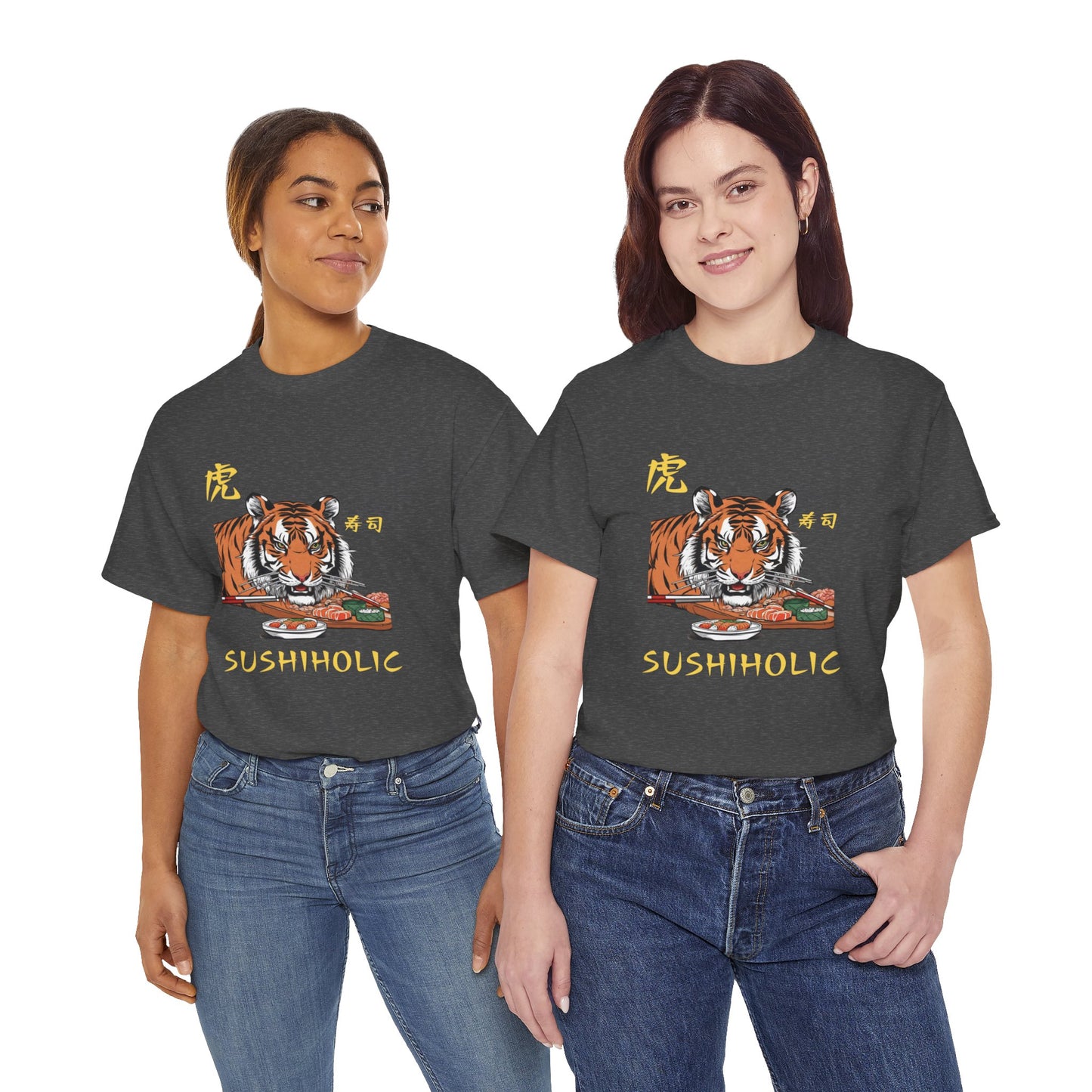 Tiger Sushi Lovers Sushiholic Graphic Tee Flashlander