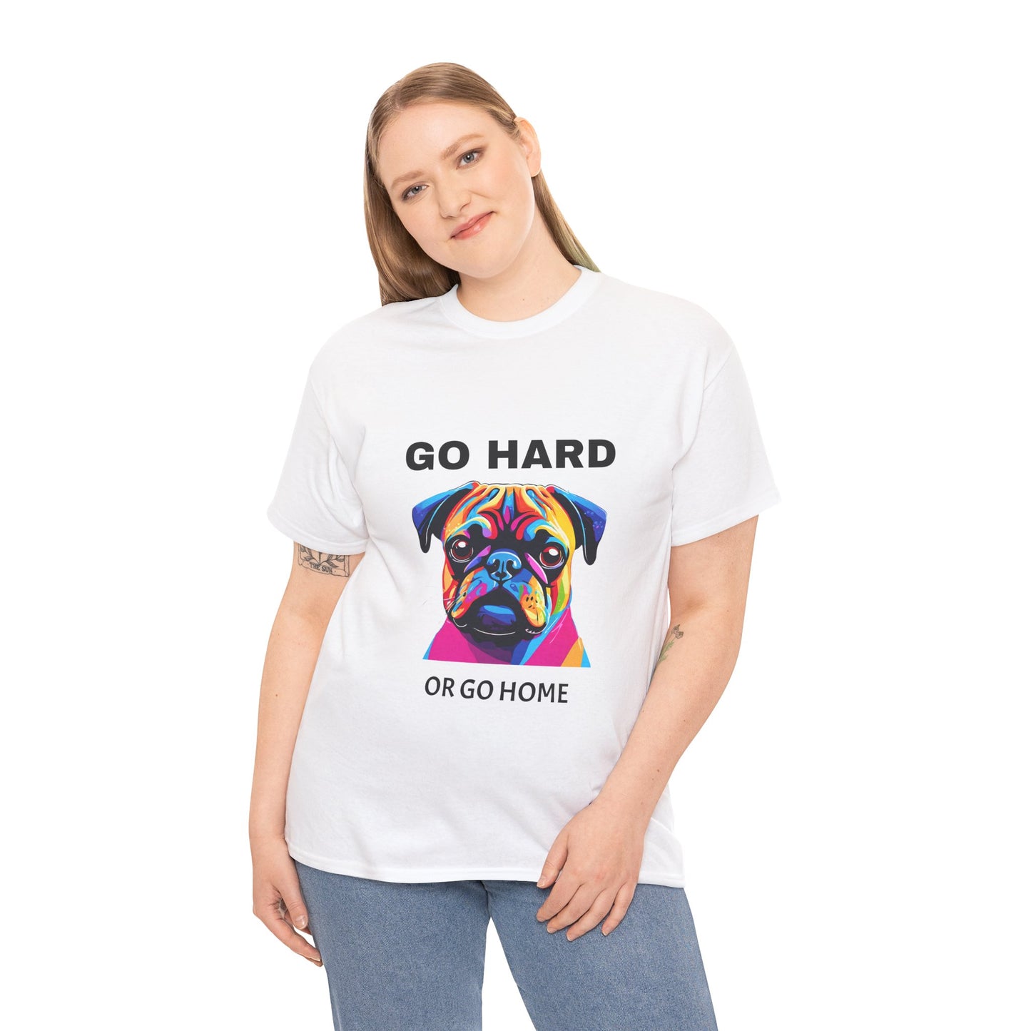 Pug Dog Pop Art  - Go Hard Or Go Home Flashlander Gym Shirt